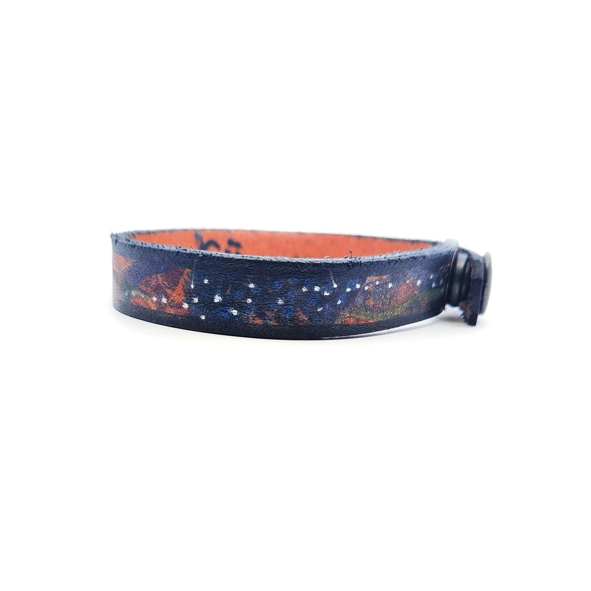 1/2" Dotted Leather Bracelet - Image 4
