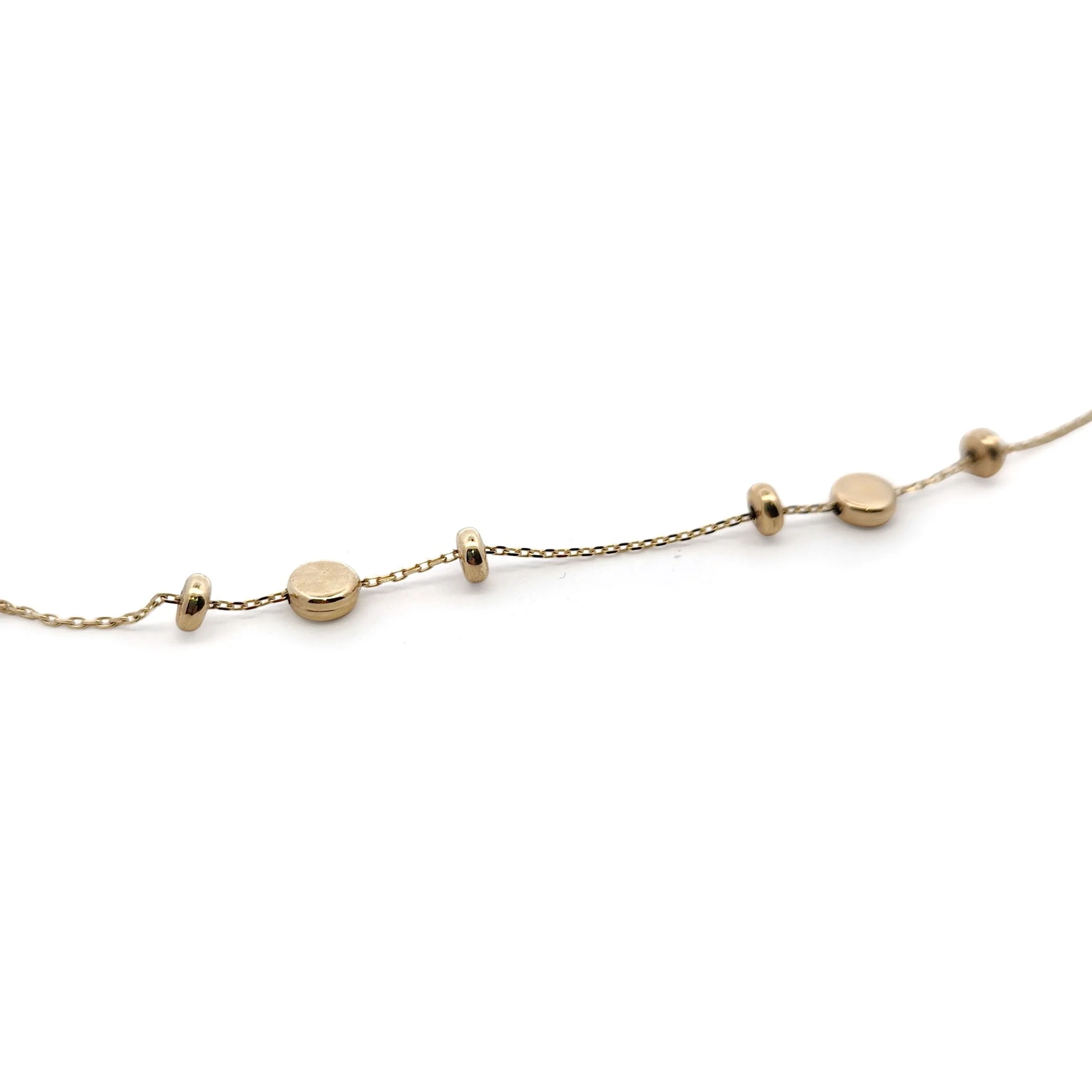 10k Yellow Gold Beaded Bracelet - Image 2