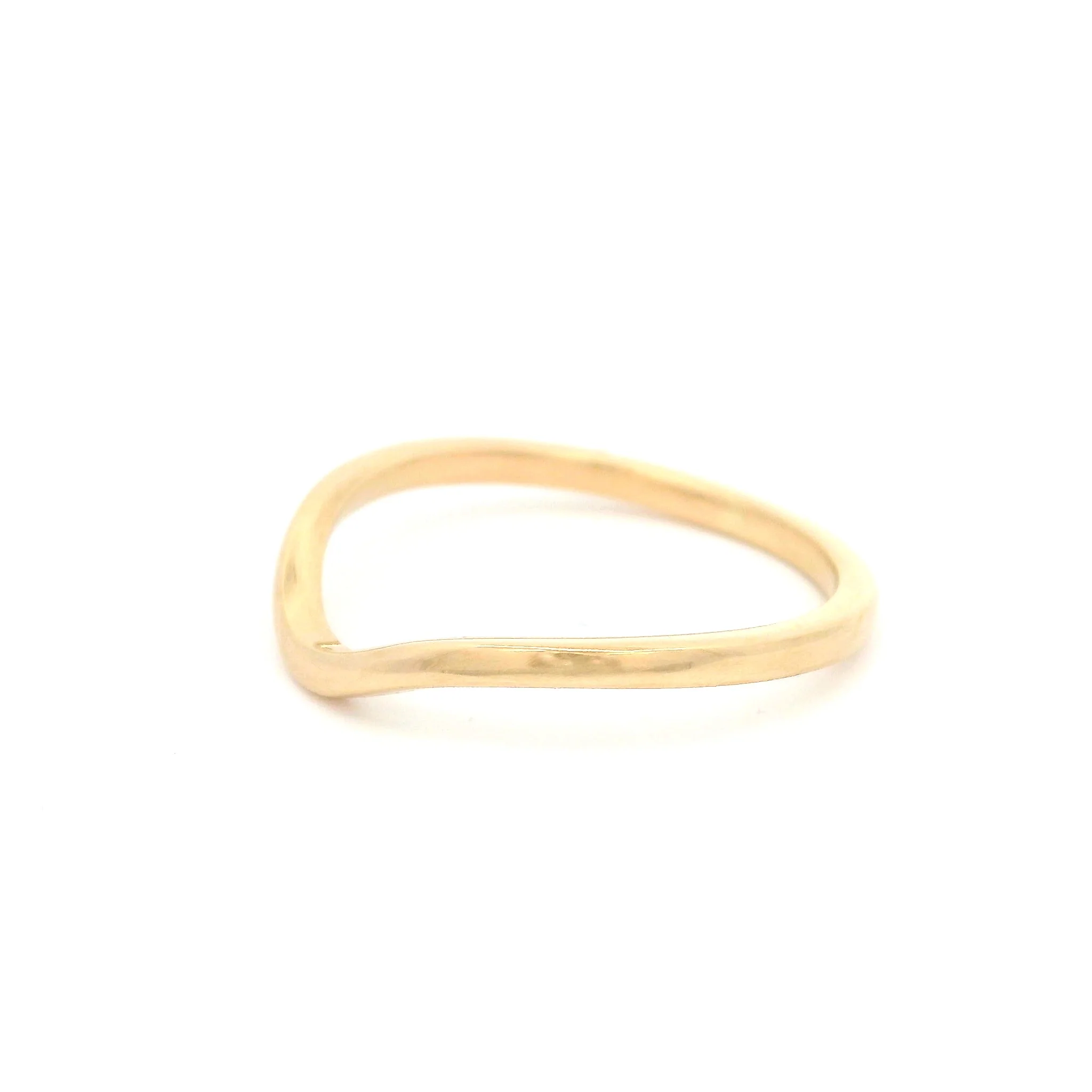 14k Yellow Gold Wave Contour Band - Image 2