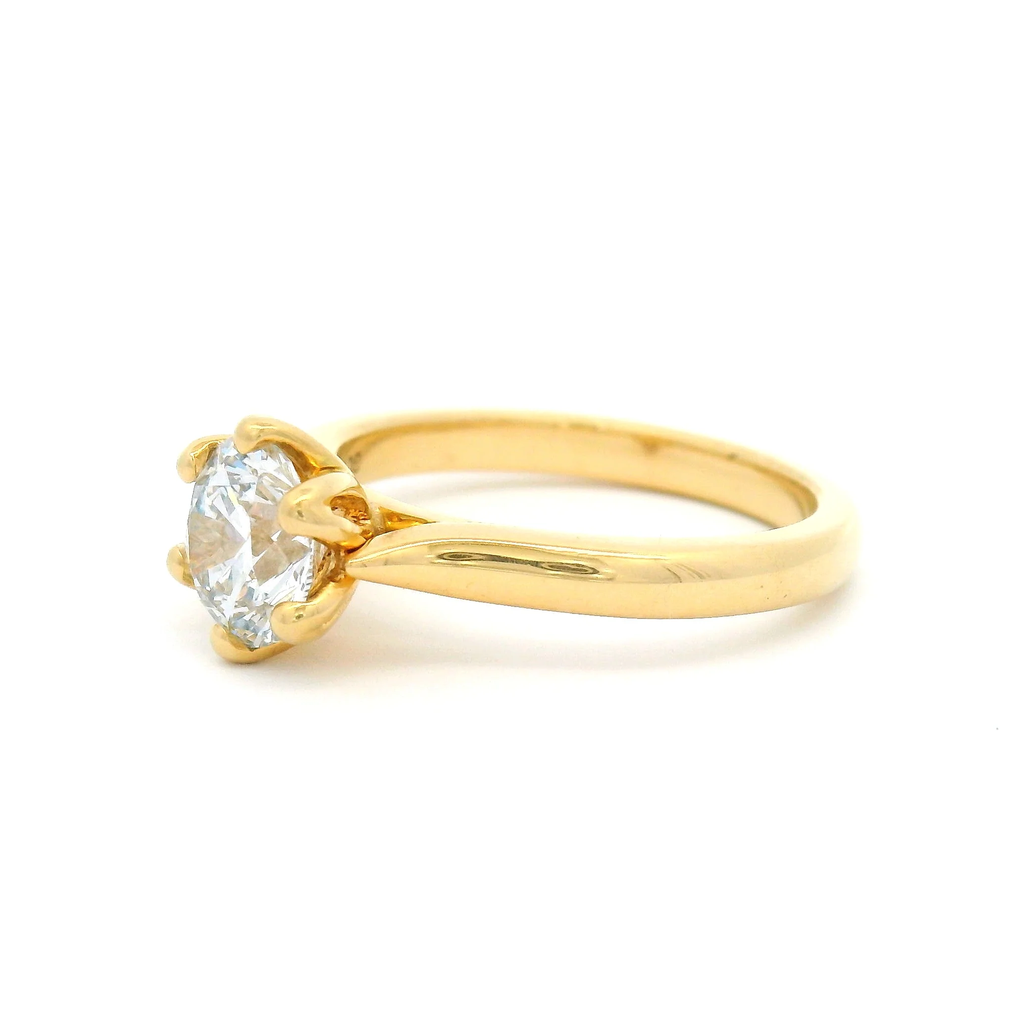 18k Yellow Six Claw Solitaire with 1.15ct Lab-Grown Diamond - Image 2
