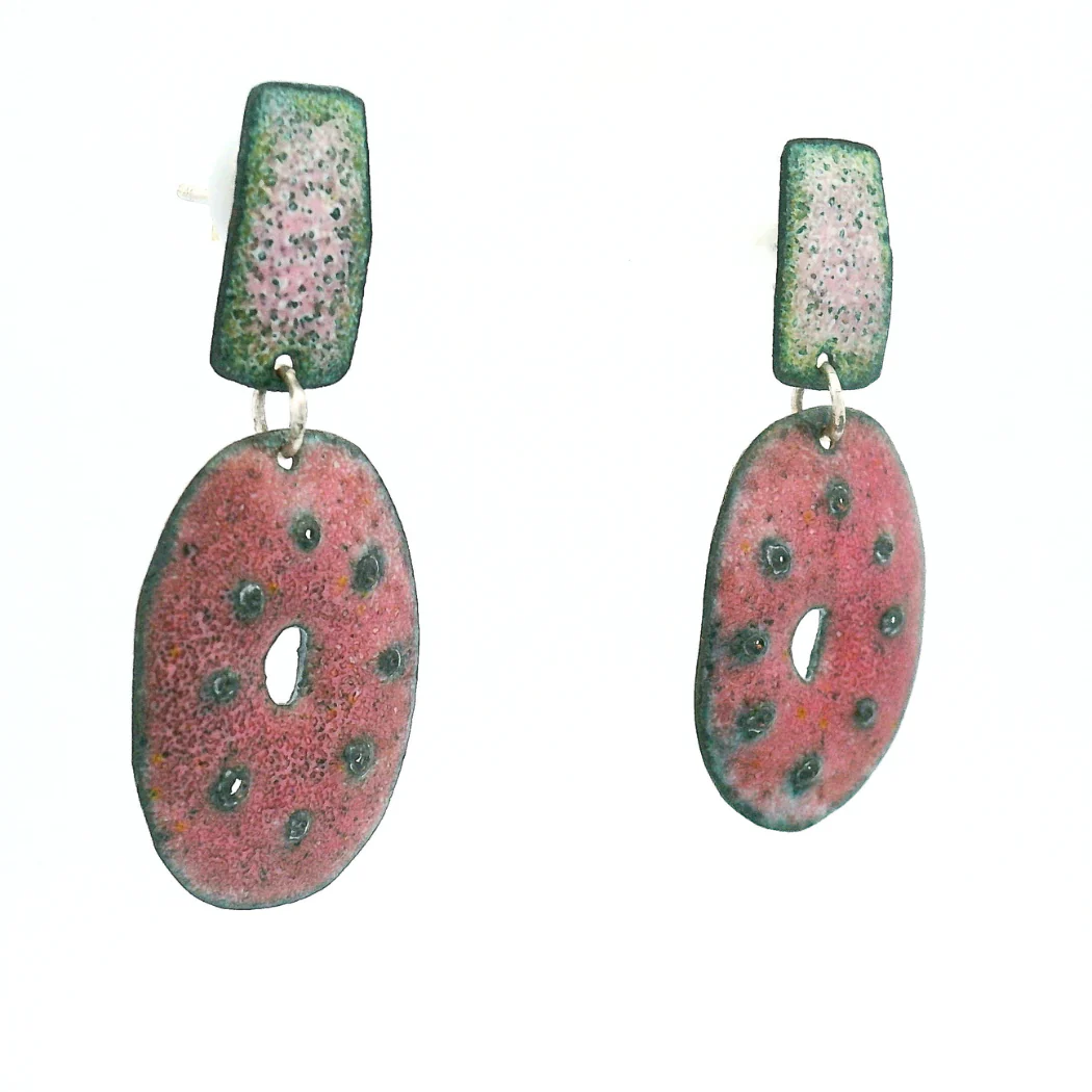 2-Piece Dusty Rose Round Earrings - Image 3