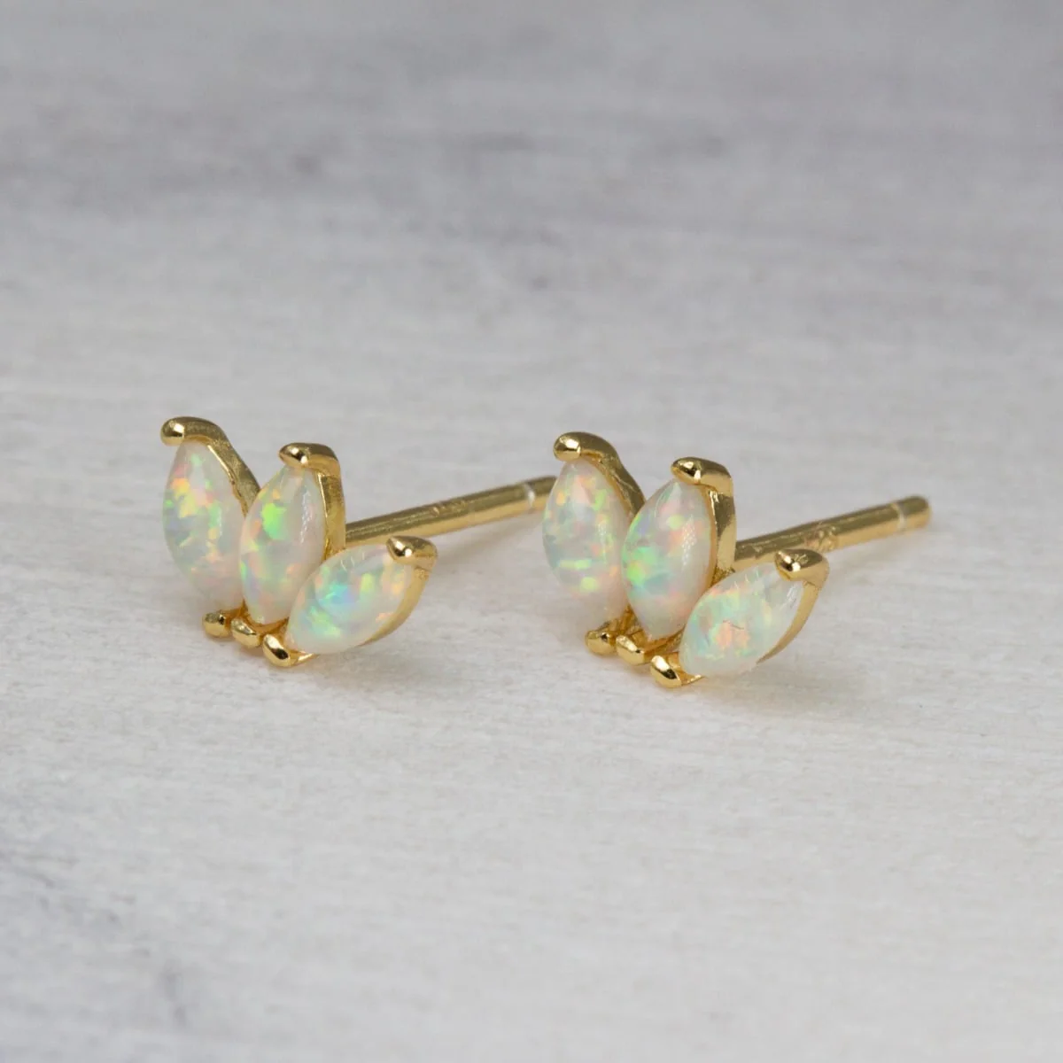 3 Opal Marquise Stud Earrings - Image 3
