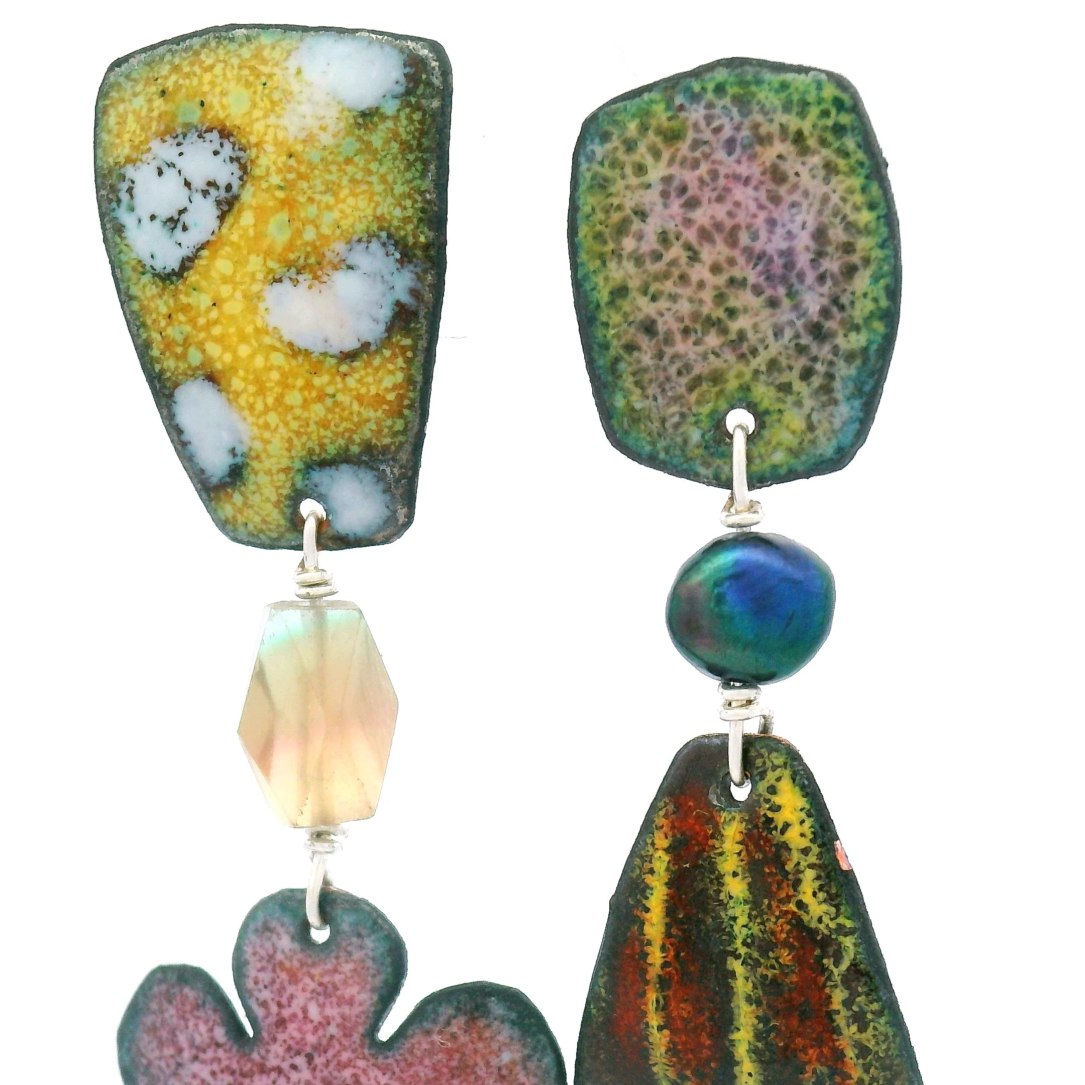 3-Piece Enamel Whimsical Earrings - Image 3