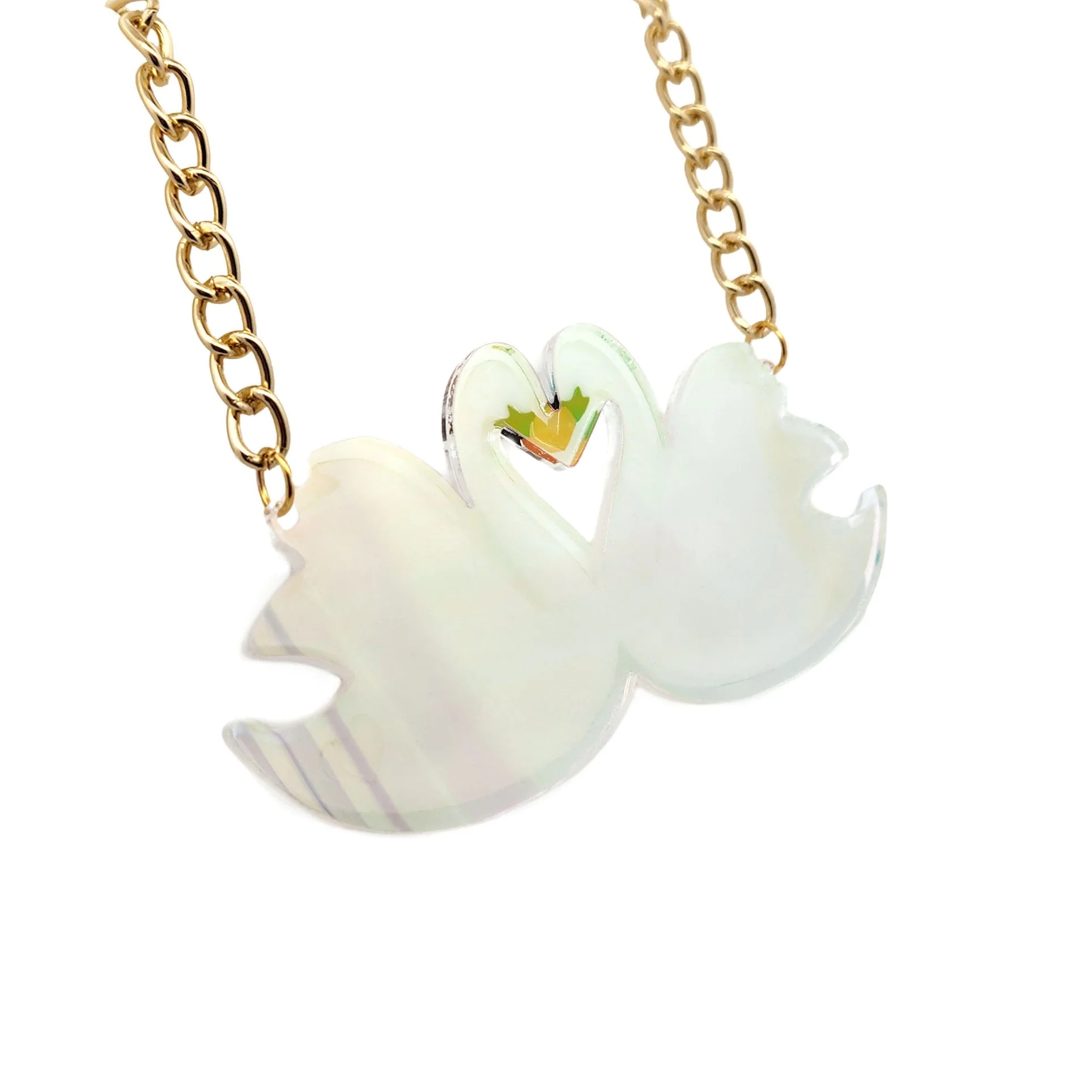 Acrylic Swans Necklace - Image 2