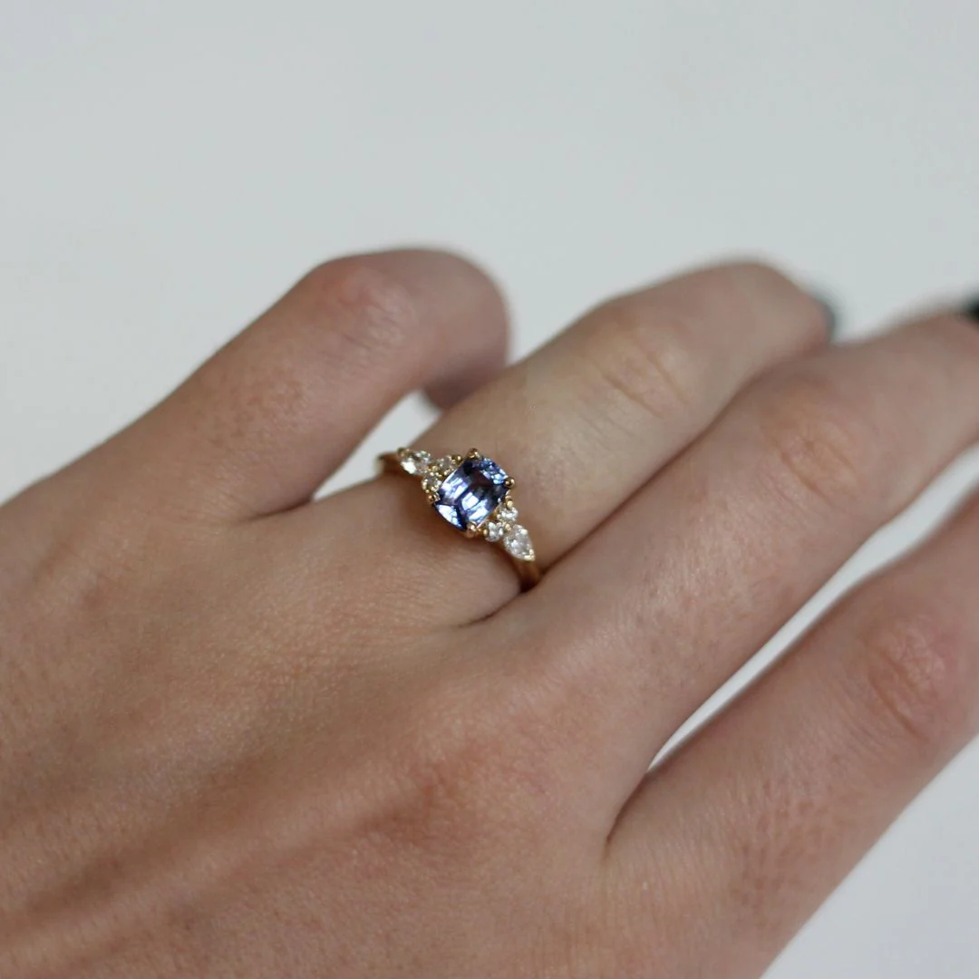 Anna Baby Blue Sapphire Ring - Image 2