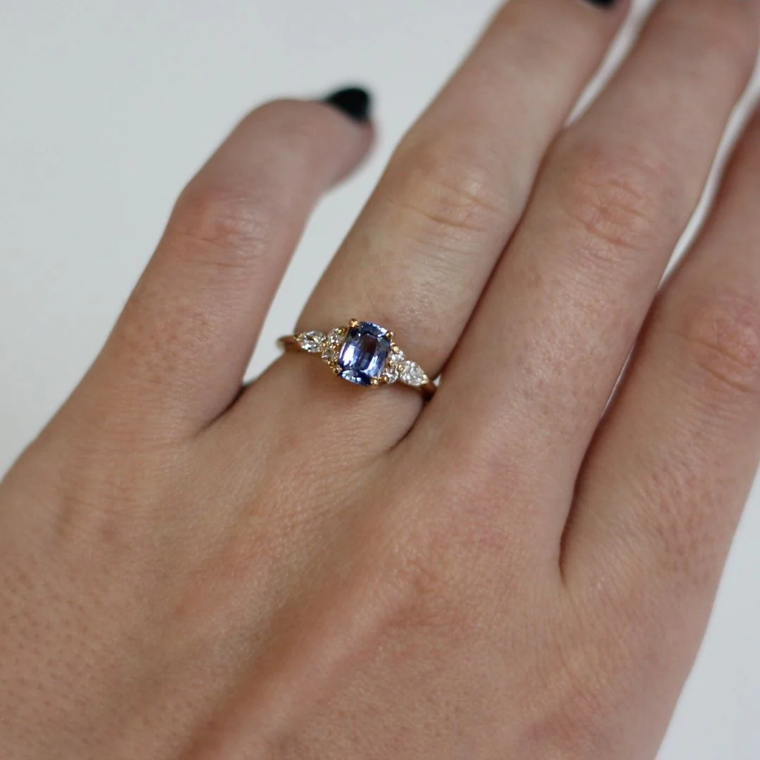 Anna Baby Blue Sapphire Ring - Image 4