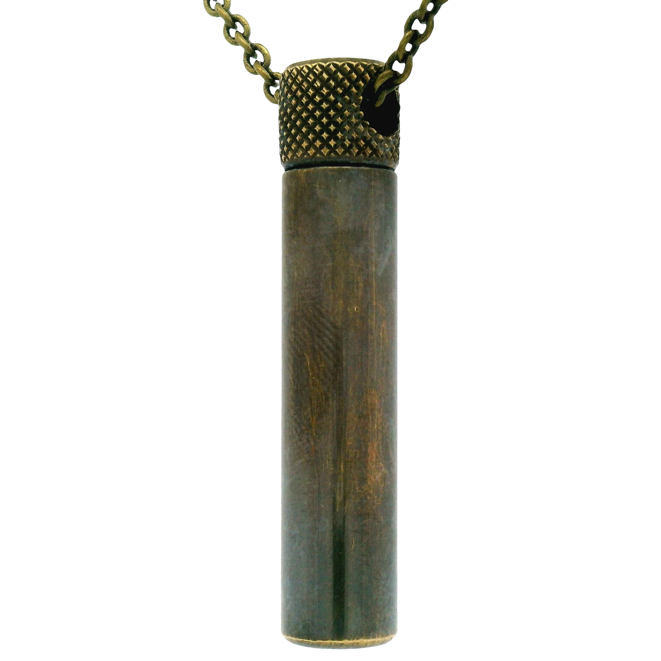 Antique Brass Poison Vial Pendant - Image 2