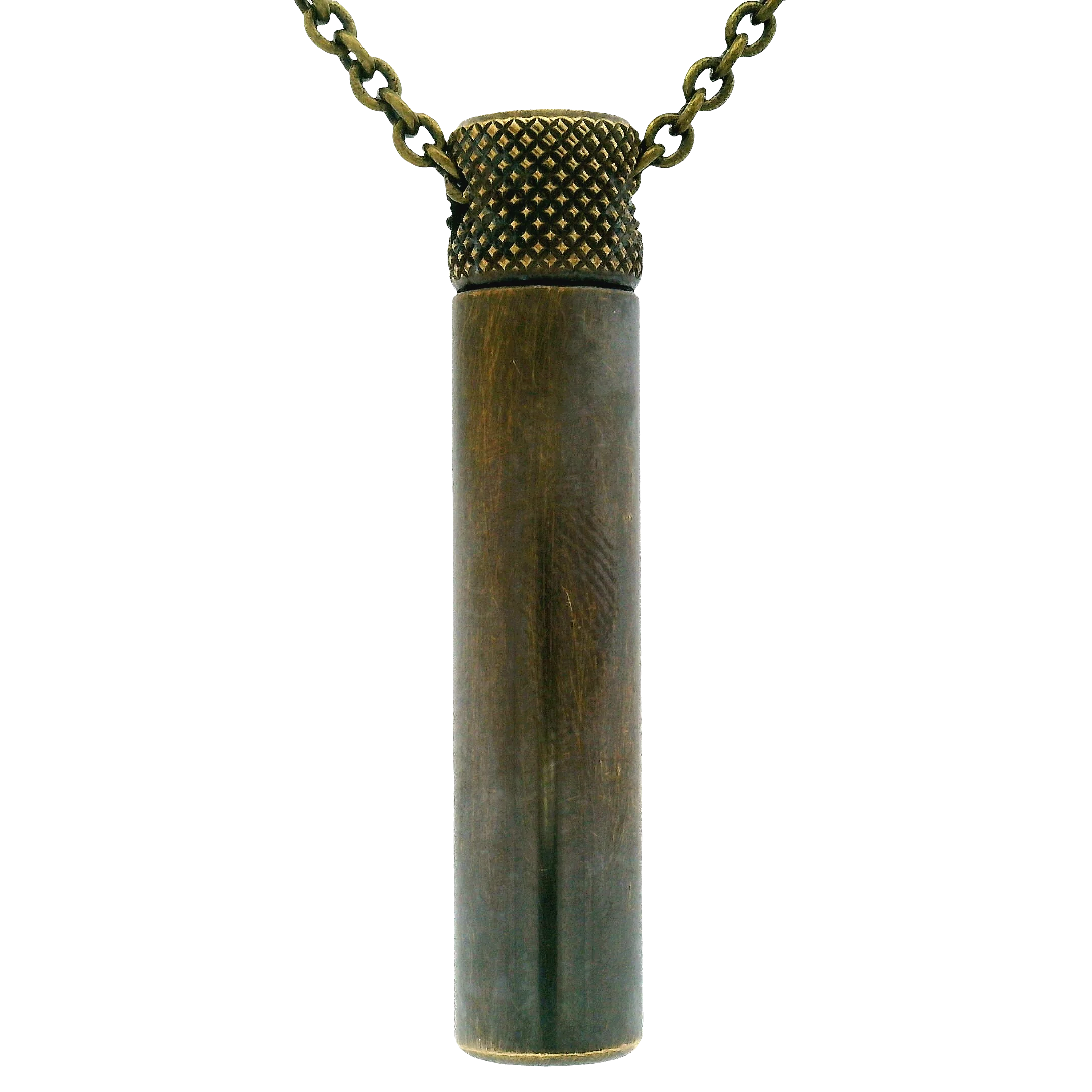 Antique Brass Poison Vial Pendant - Image 4