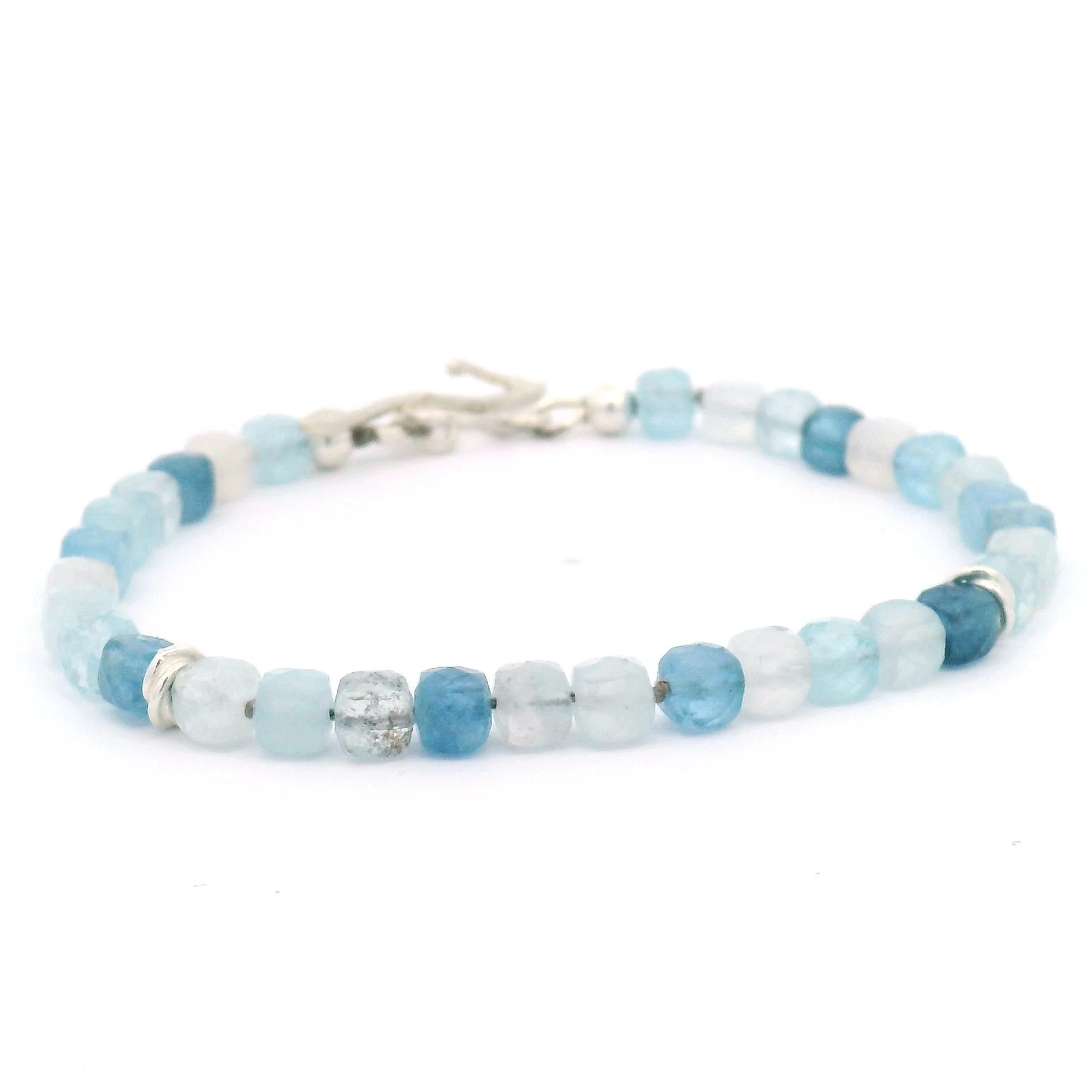 Aquamarine Beaded Bracelet - Image 3