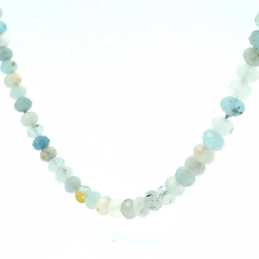 Aquamarine Bronze Beaded Necklace - Image 3