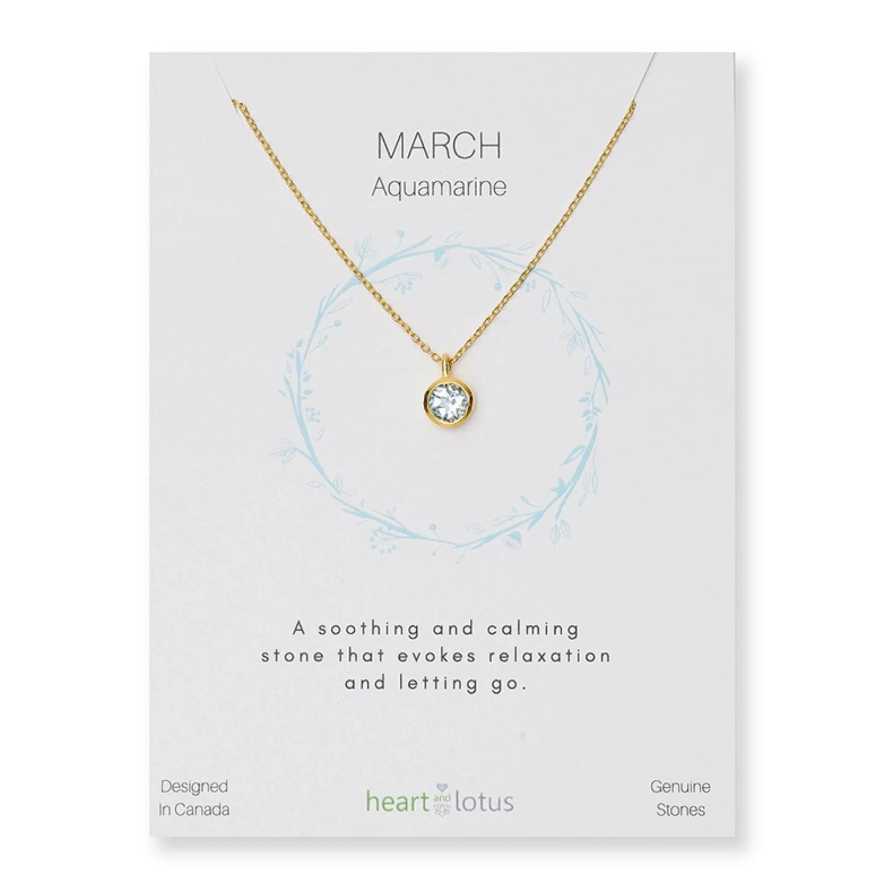 Aquamarine March Birthstone Necklace - Image 3