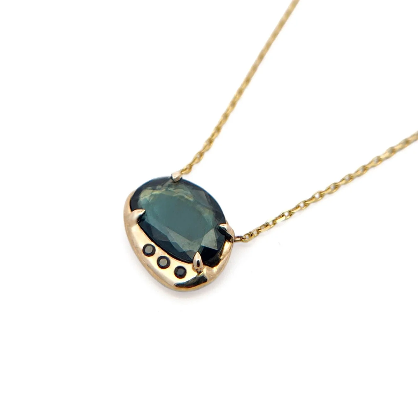 Organic Blue Spinel Pendant - Image 2