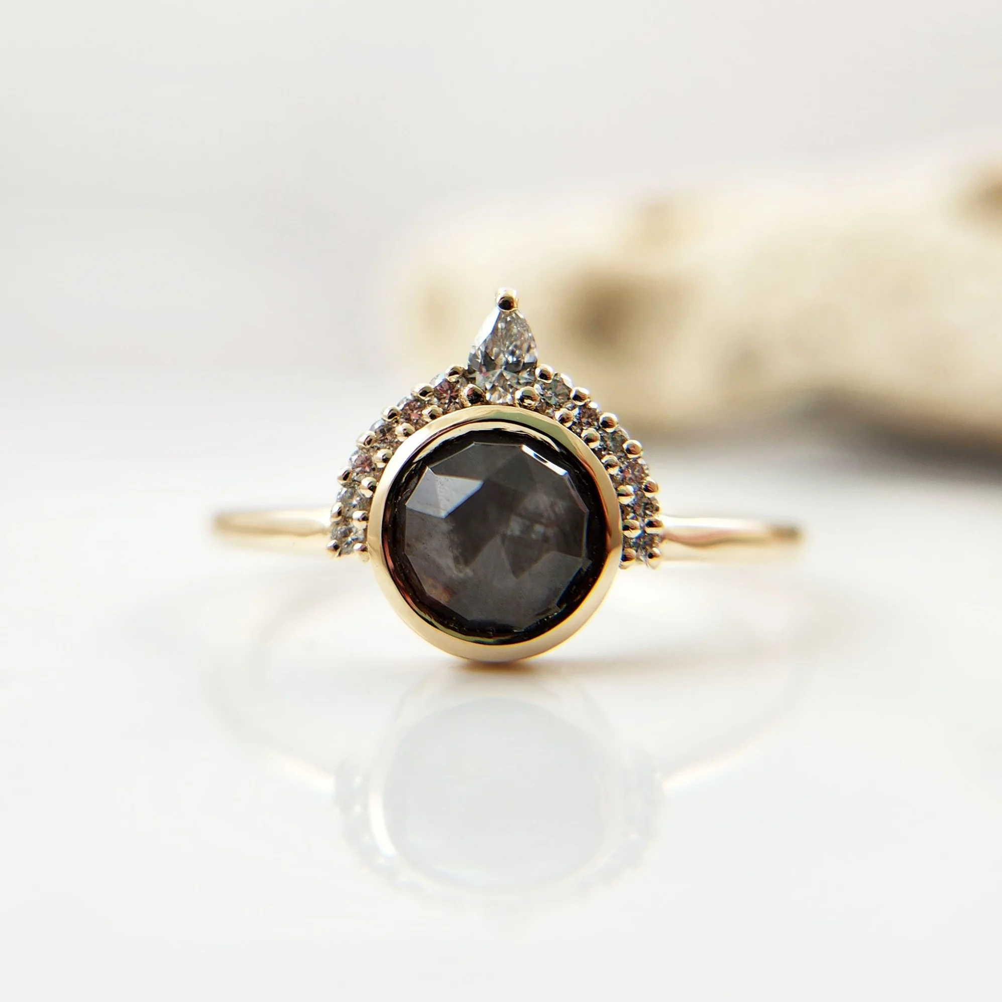 Grey Rose-Cut Sapphire with Lab Accents - Image 3