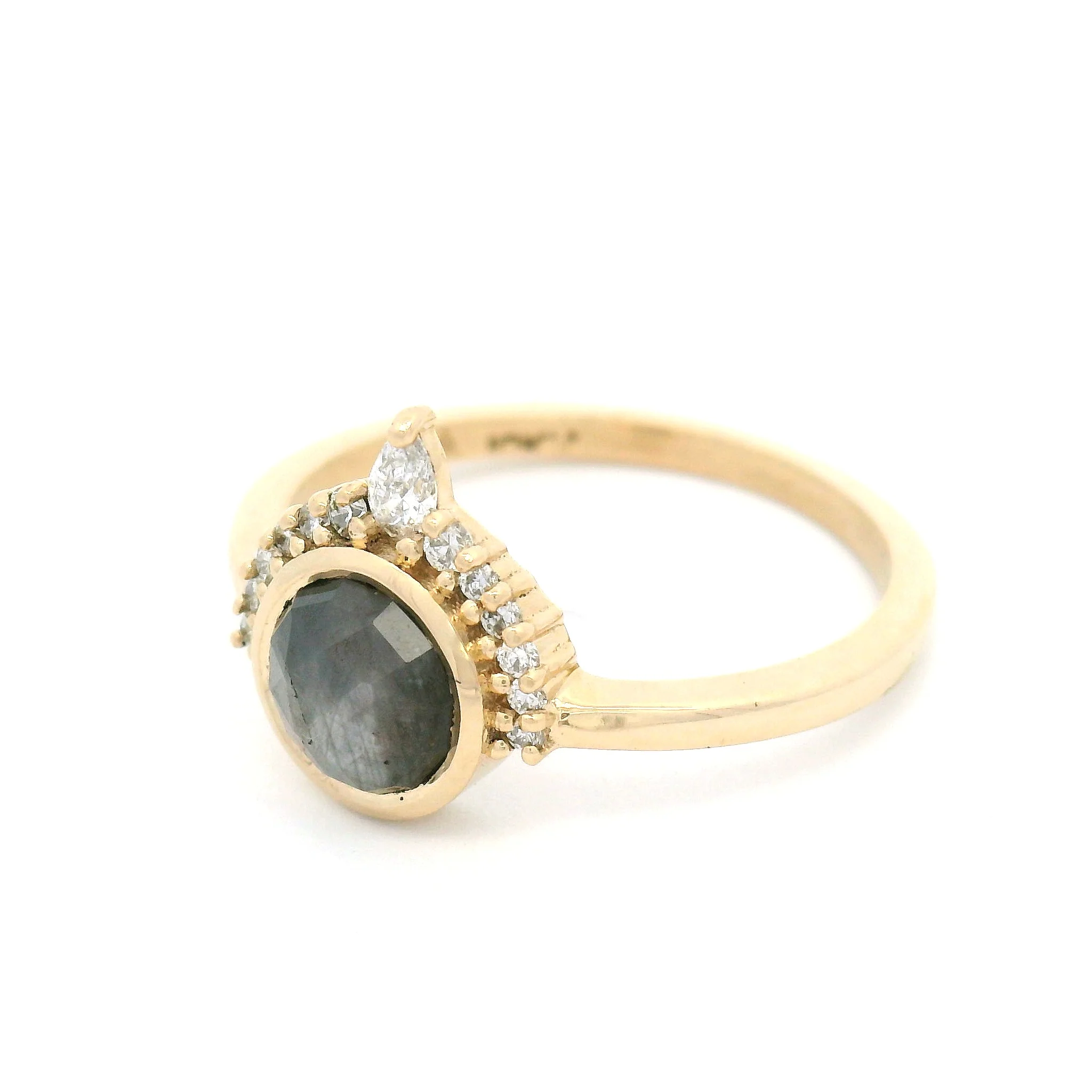 Grey Rose-Cut Sapphire with Lab Accents - Image 7