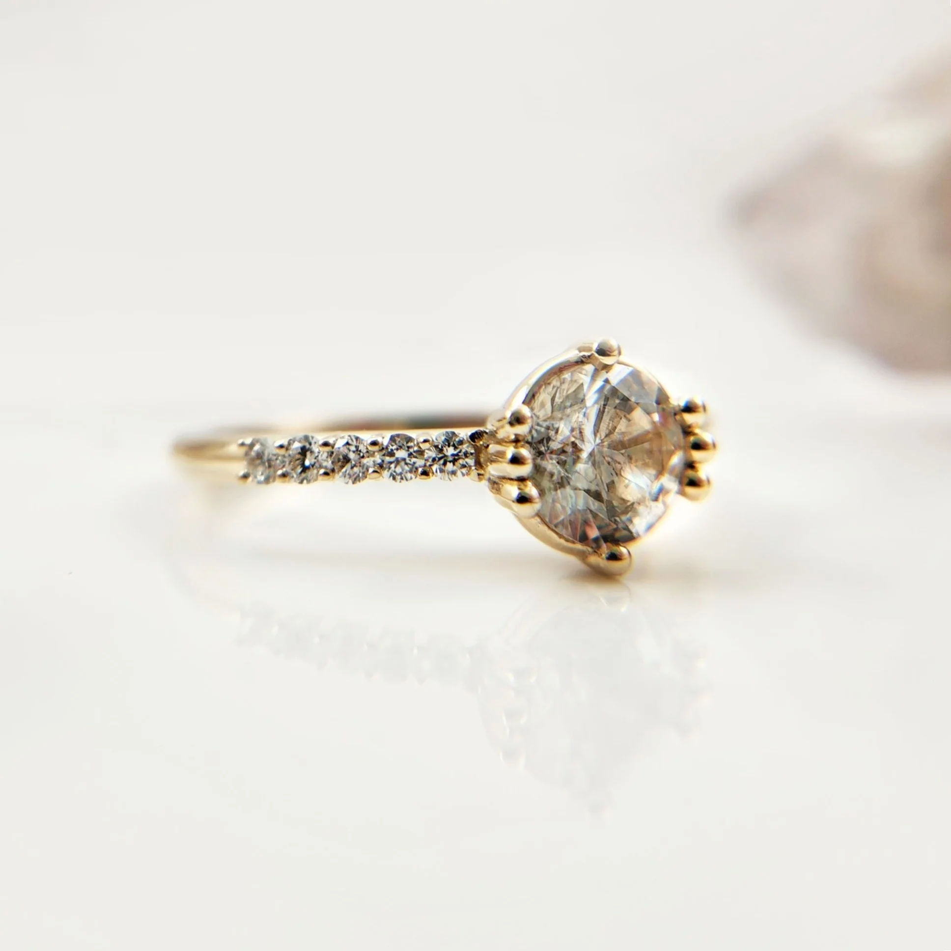 Lab-Grown White Sapphire with Lab Accents - Image 3