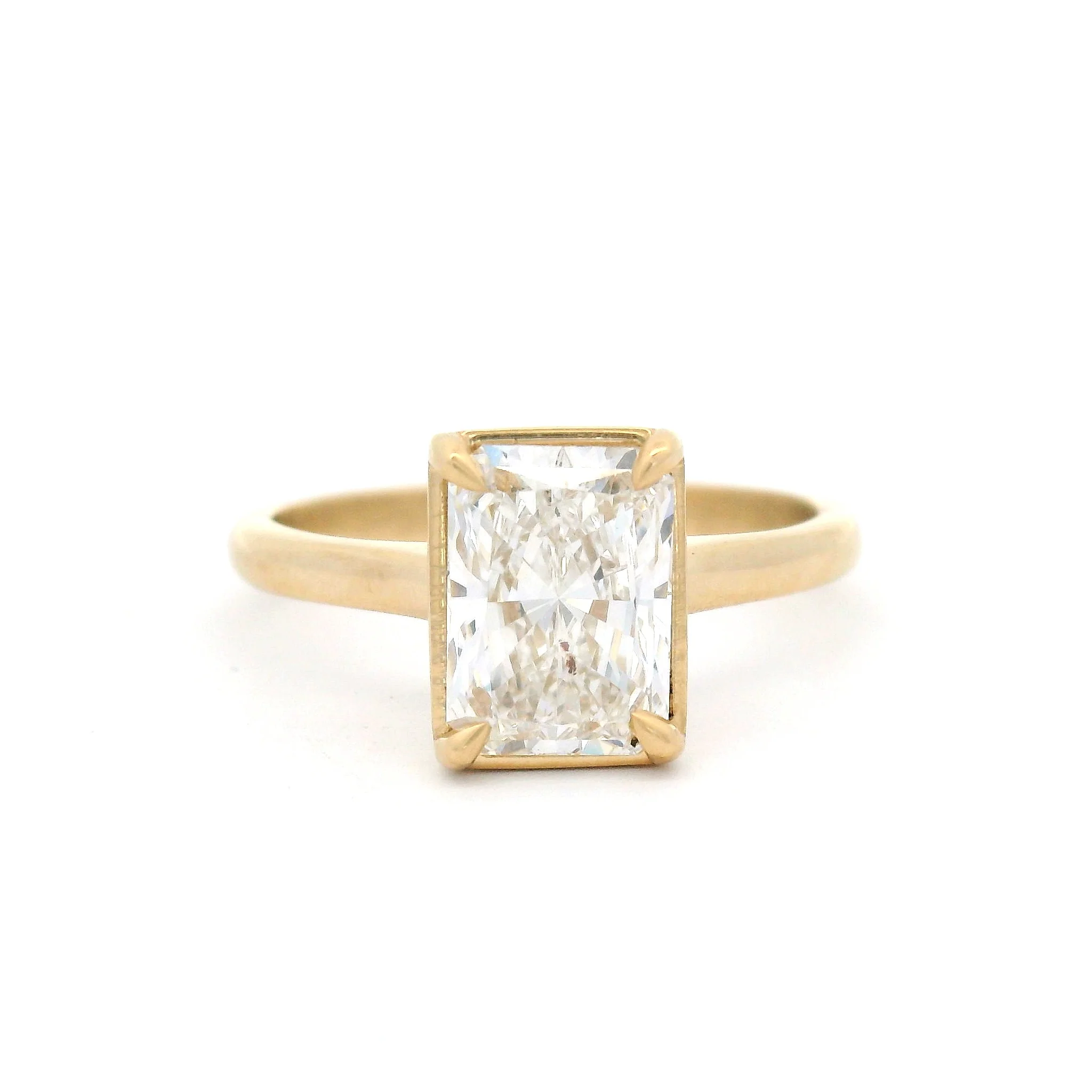 14k Yellow Solitaire with 1.72ct Lab-Grown Radiant-Cut Diamond - Image 6