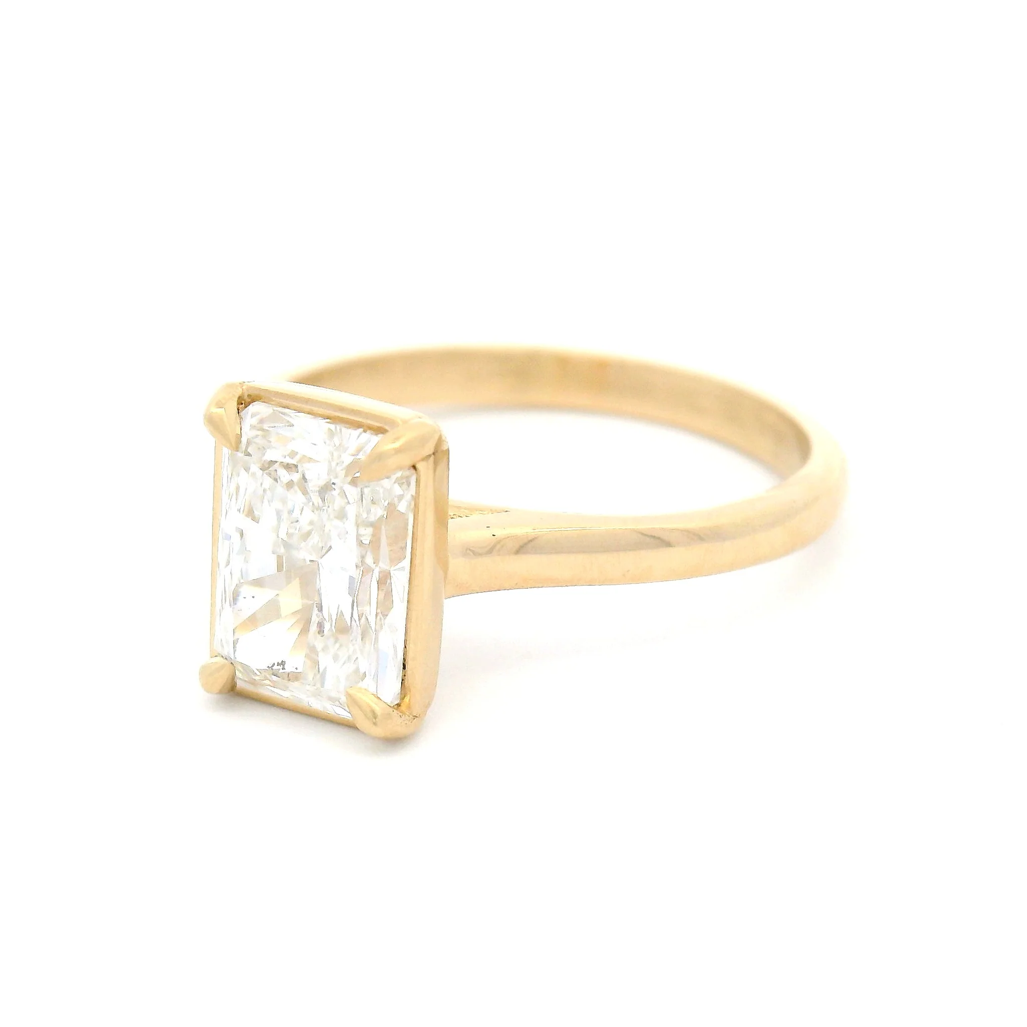 14k Yellow Solitaire with 1.72ct Lab-Grown Radiant-Cut Diamond - Image 7