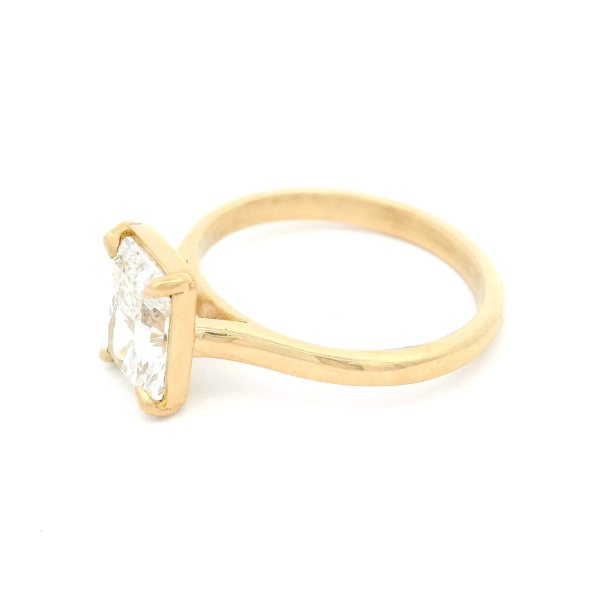 14k Yellow Solitaire with 1.72ct Lab-Grown Radiant-Cut Diamond - Image 8