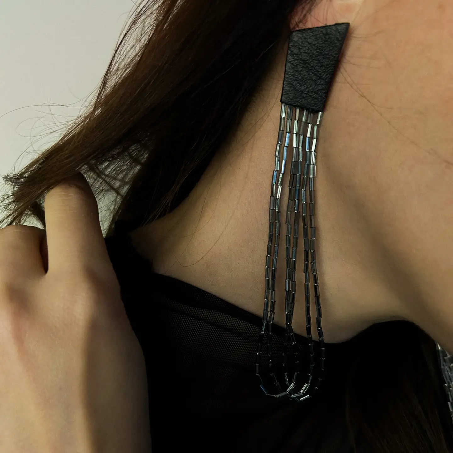 Beaded Dangle Earrings - Image 2