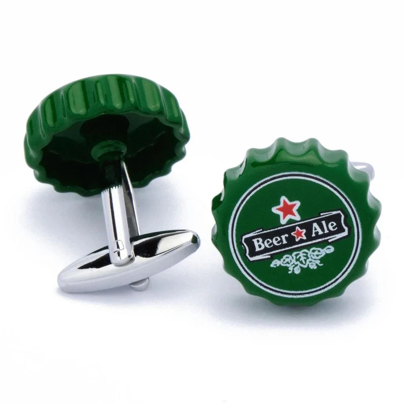 Beer Bottle Cap Cufflinks - Image 2