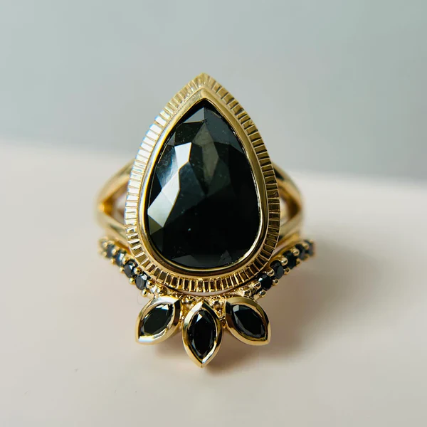 Black Diamond Trio Marquise Contour Band - Image 9