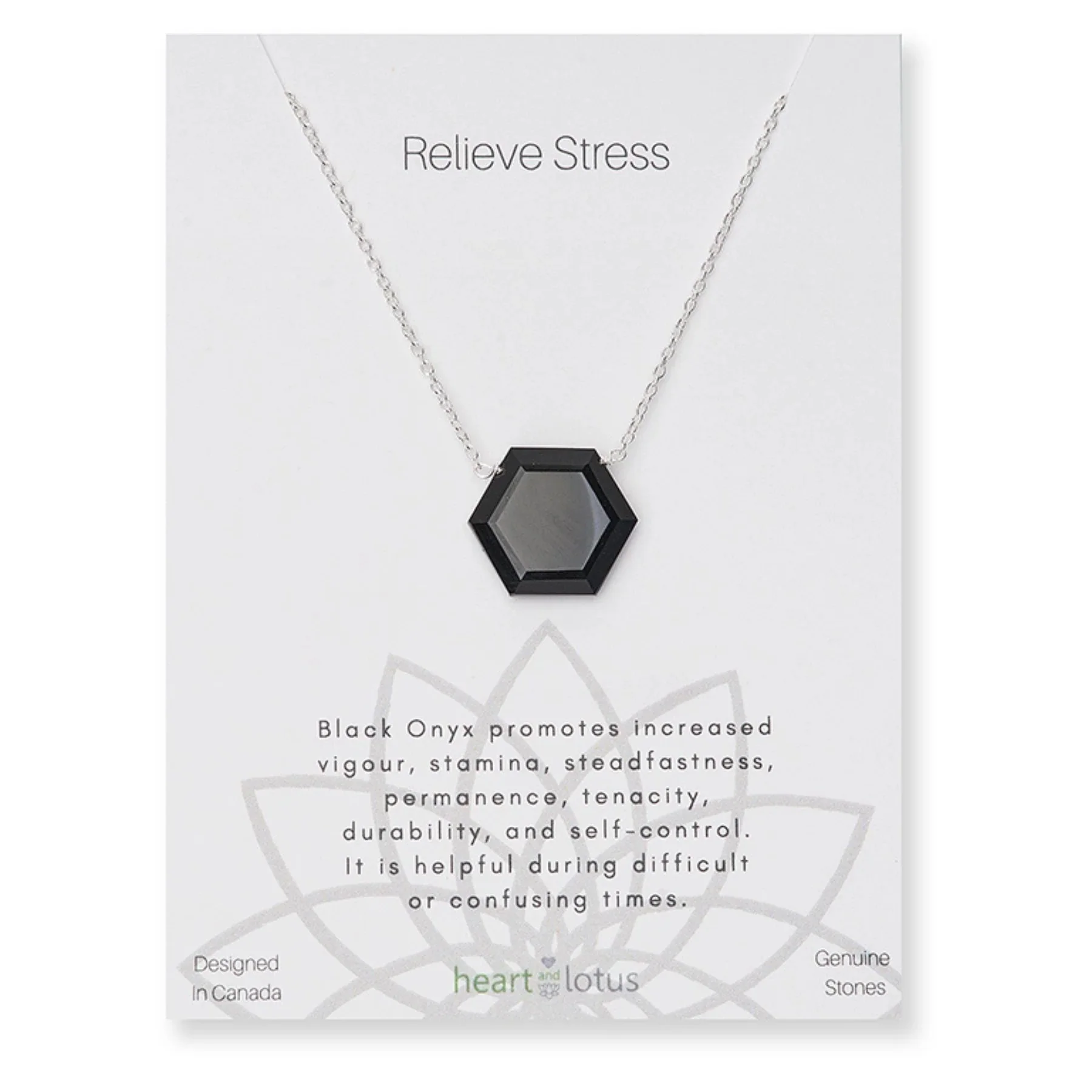Black Onyx Hexagon Necklace - Image 2