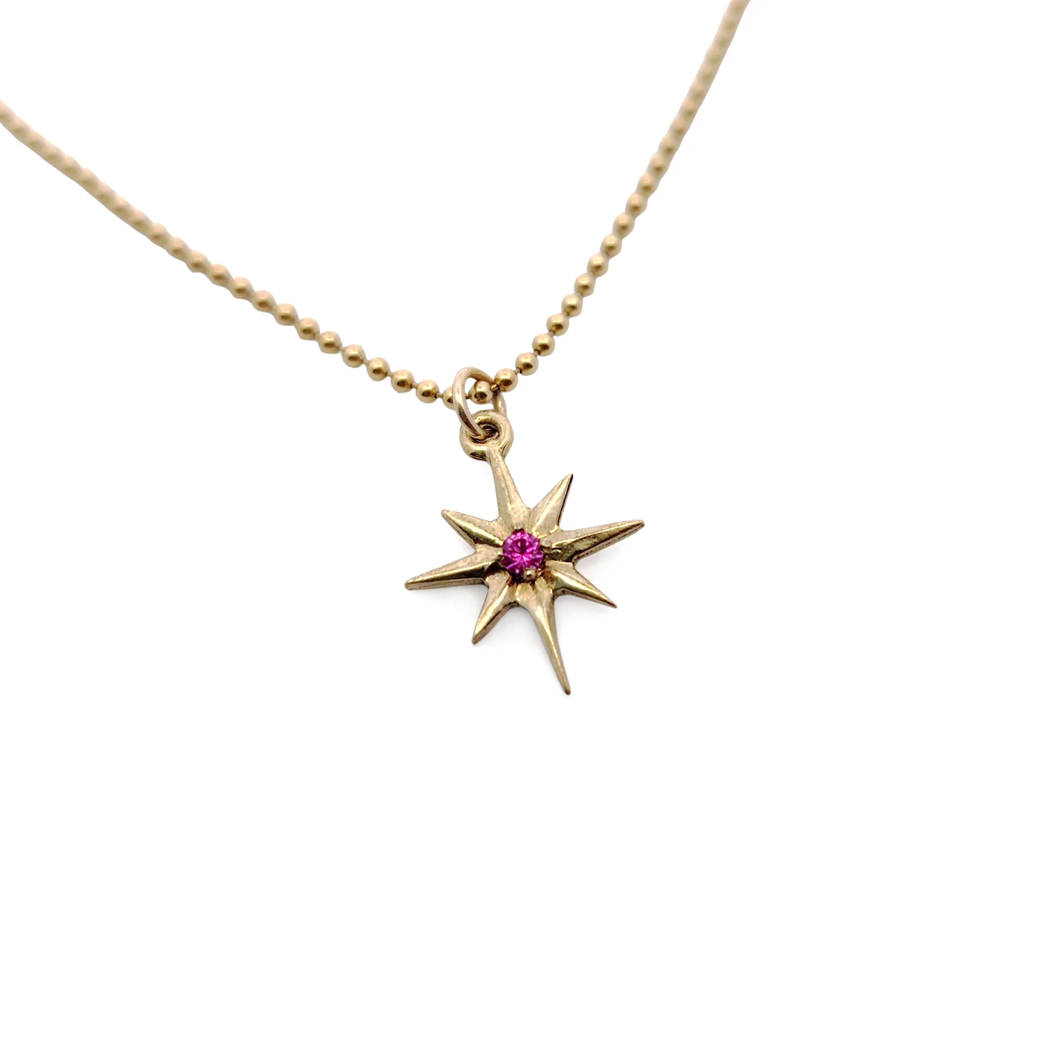 Brass Star Burst Necklaces - Image 3