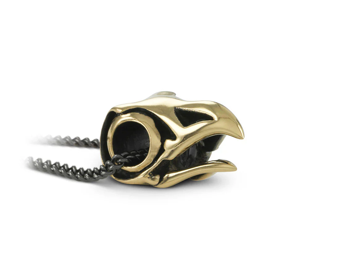 Bronze Bird Skull Pendant - Image 2