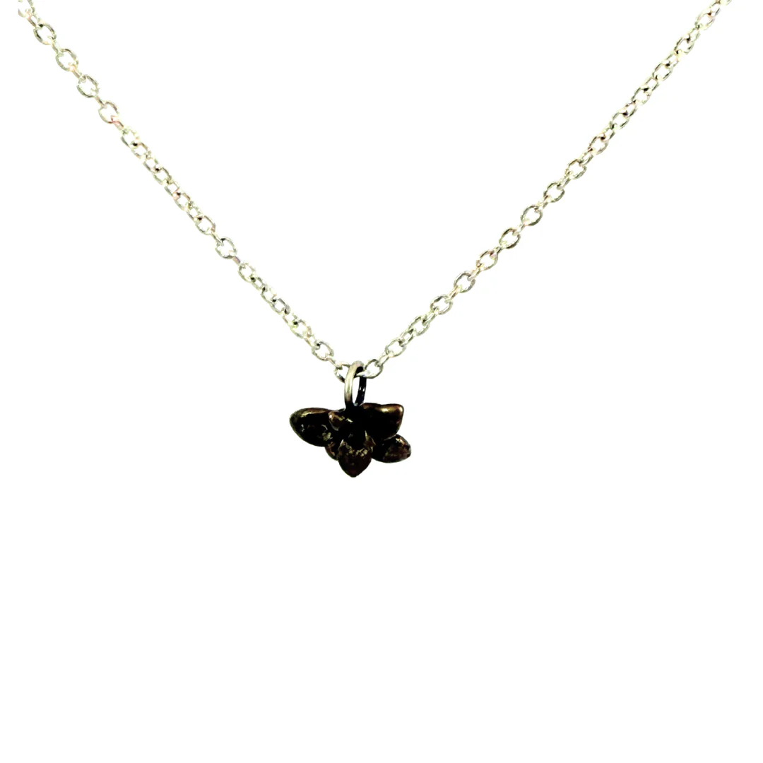 Bronze Floral Succulent Necklace - Image 2