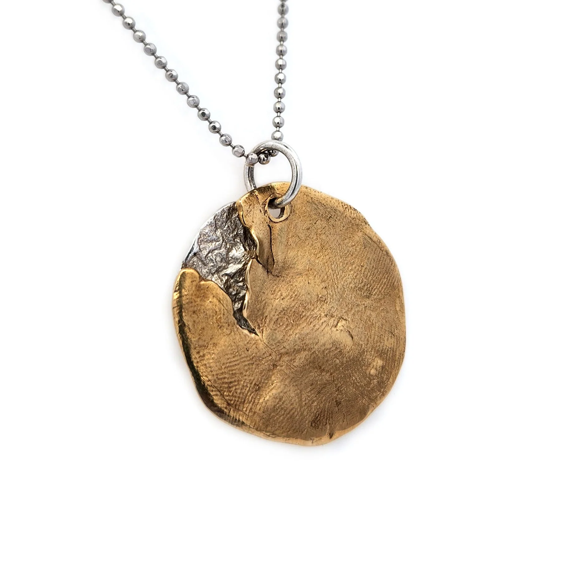 Bronze & Silver Medallion Pendant - Image 2
