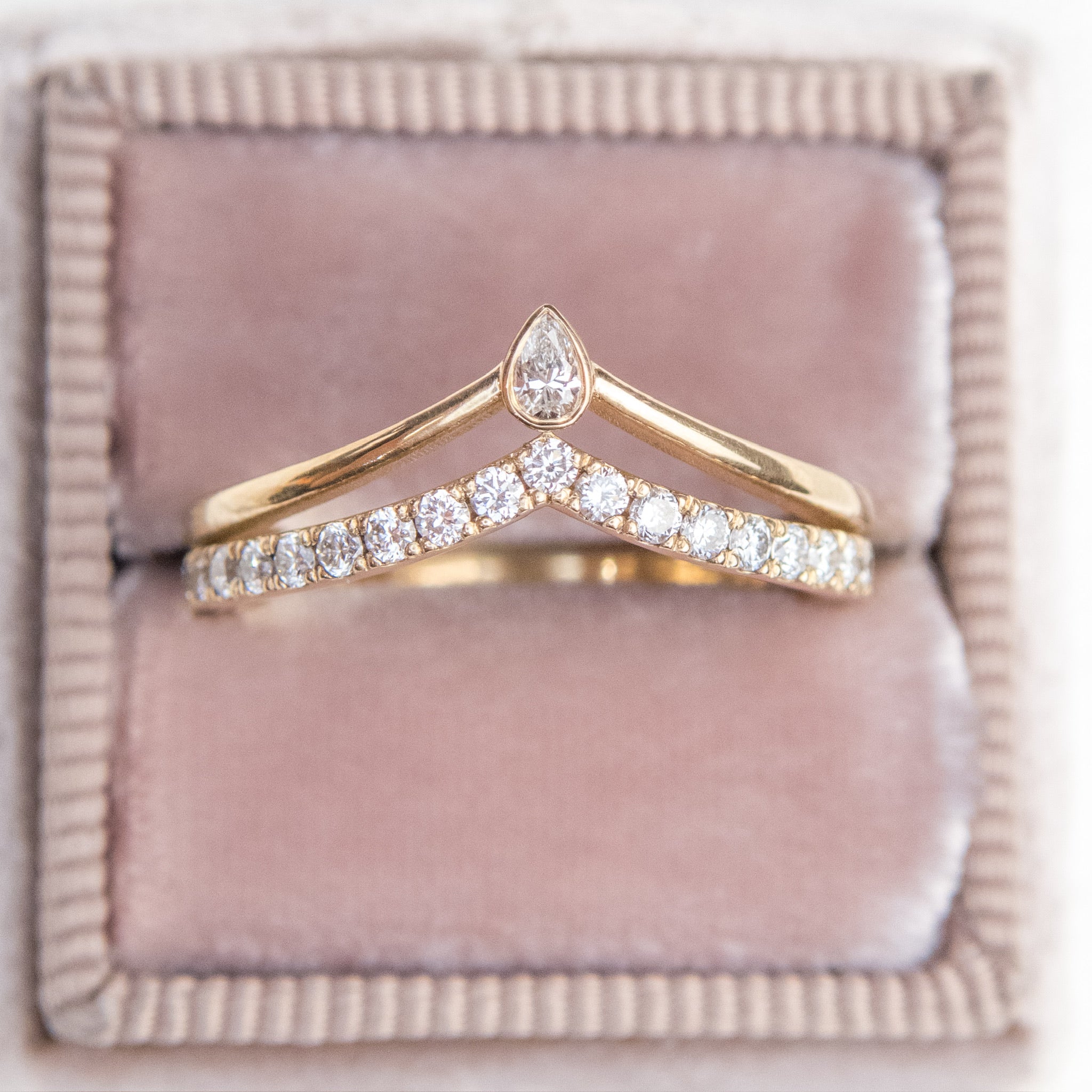 Camilla - Diamond Pave Multi-band Style Wedding Band - Image 3