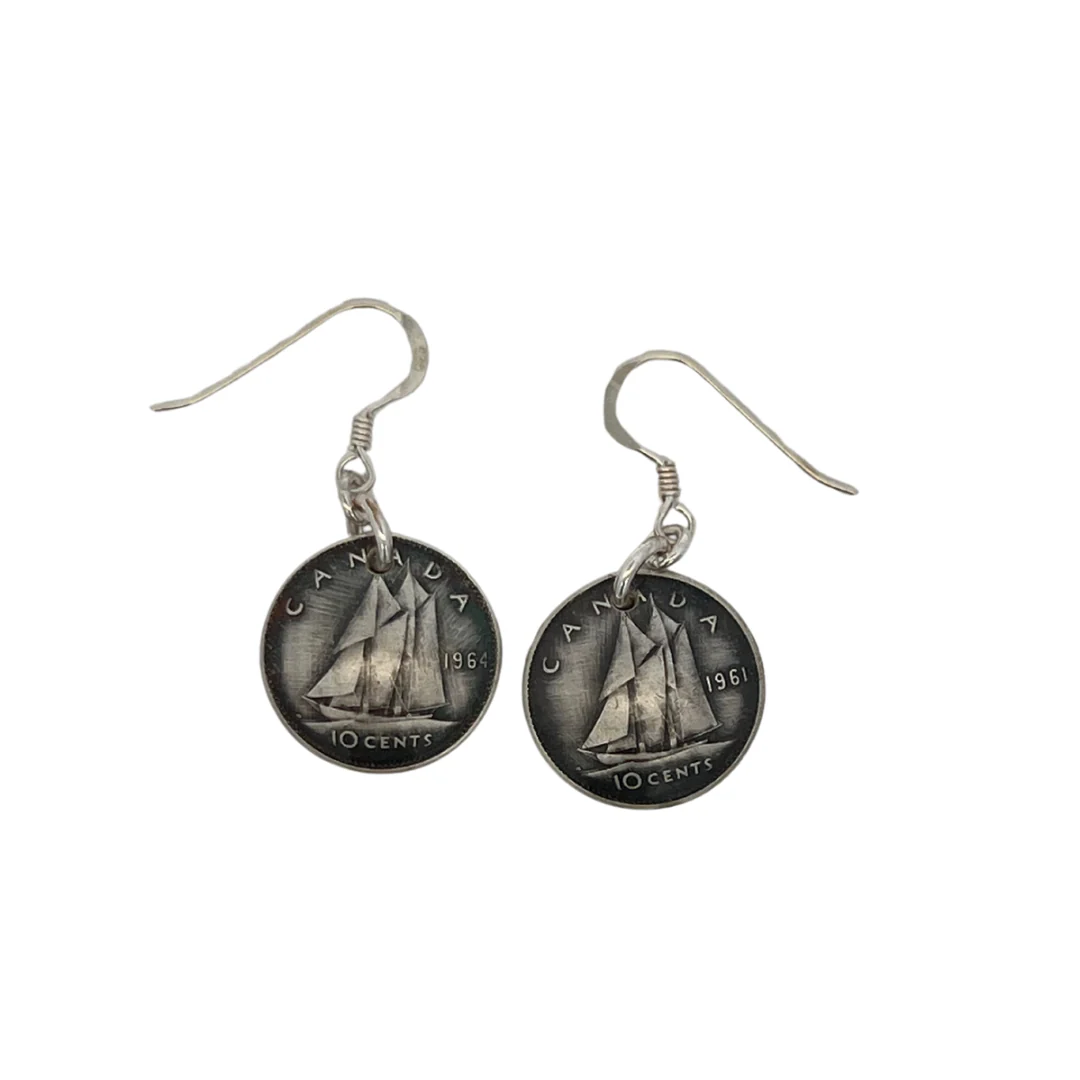 Canadian Dime Coin Earrings - Image 4