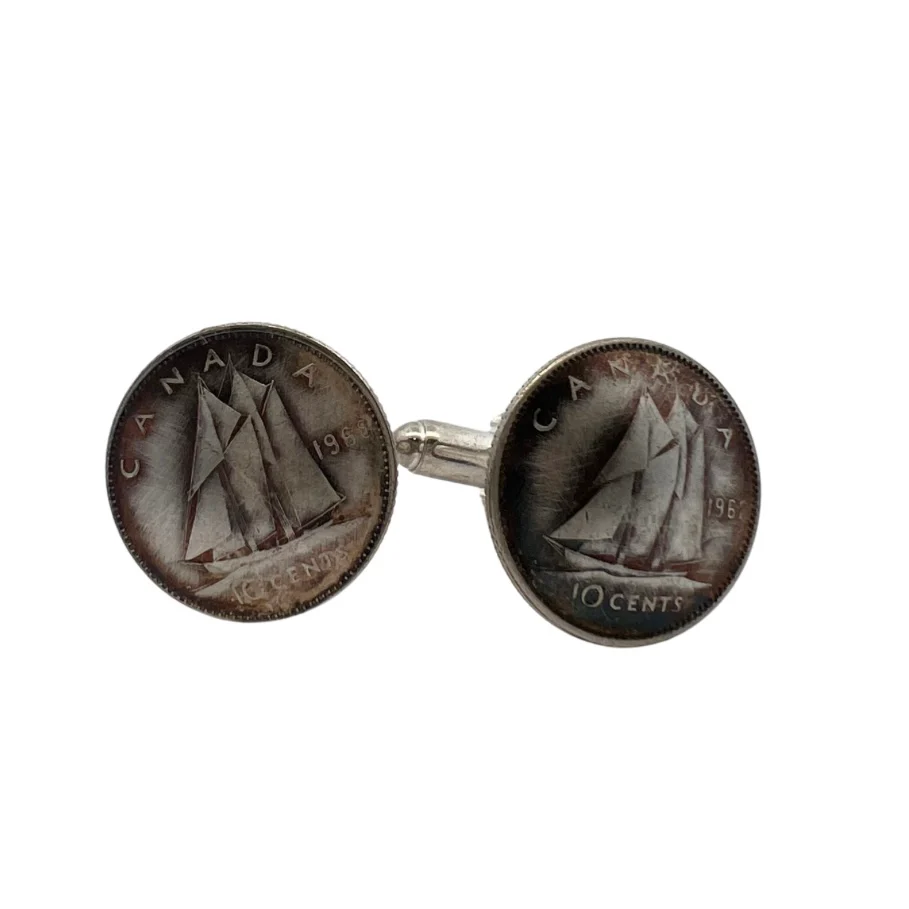 Canadian Silver Dime Cufflinks - Image 4