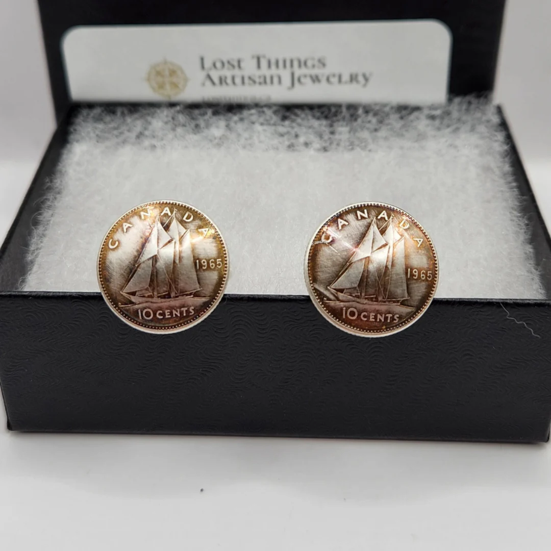 Canadian Silver Dime Cufflinks - Image 5