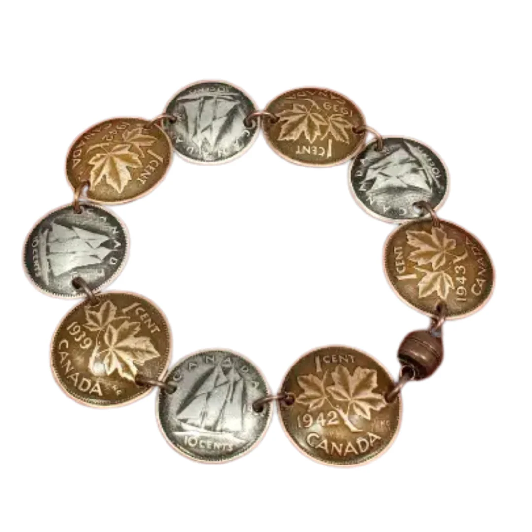 Canadian Mixed Coin Bracelet - Image 4