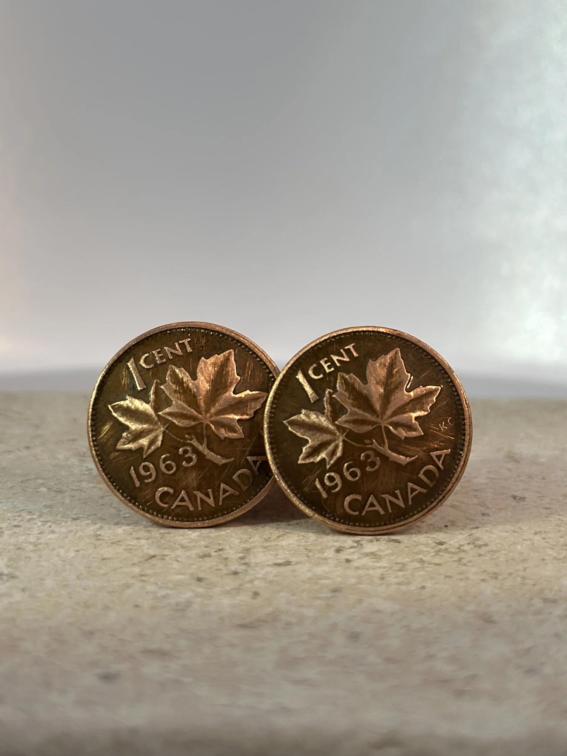 Canadian Penny Coin Cufflinks - Image 2