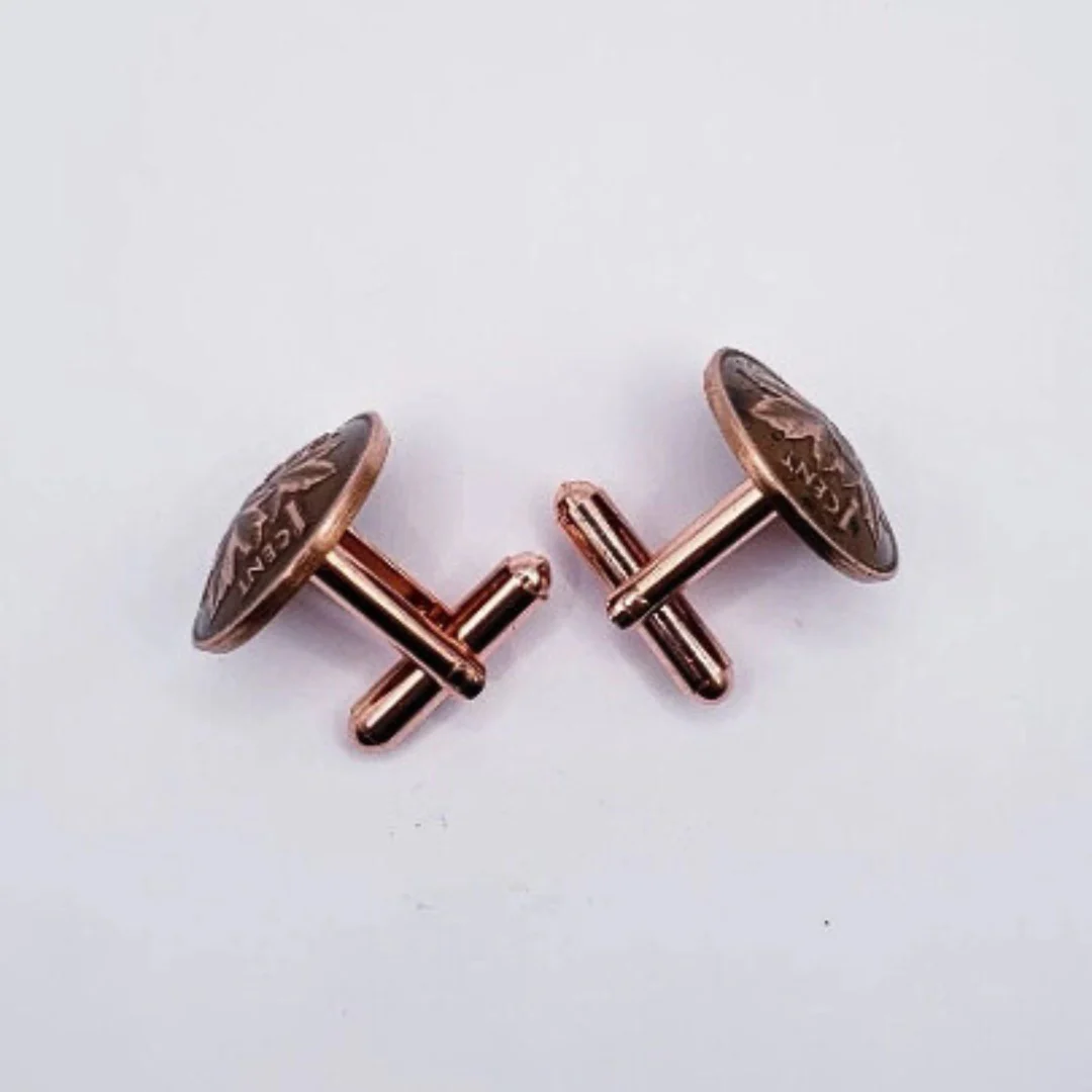 Canadian Penny Coin Cufflinks - Image 5
