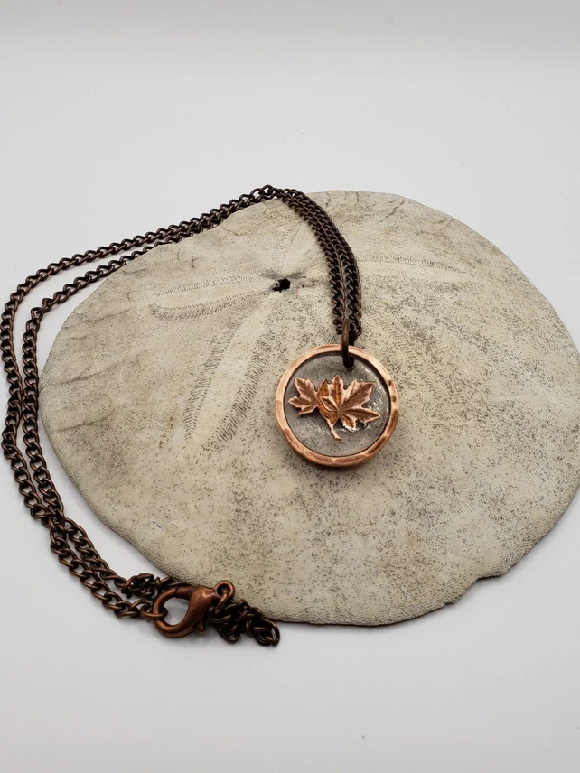 Canadian Penny Coin in Resin Necklace - Image 5