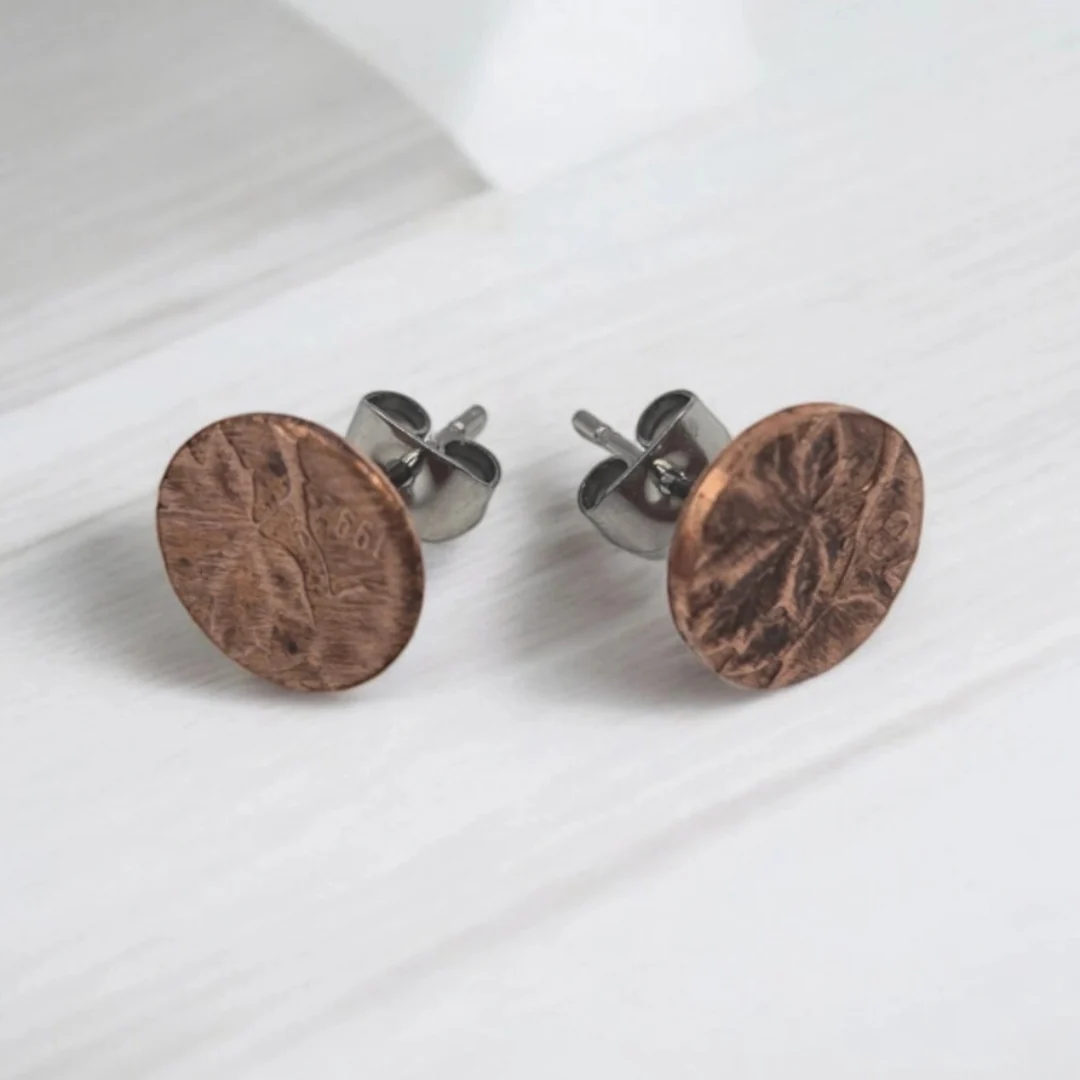Canadian Penny Coin Studs - Image 2