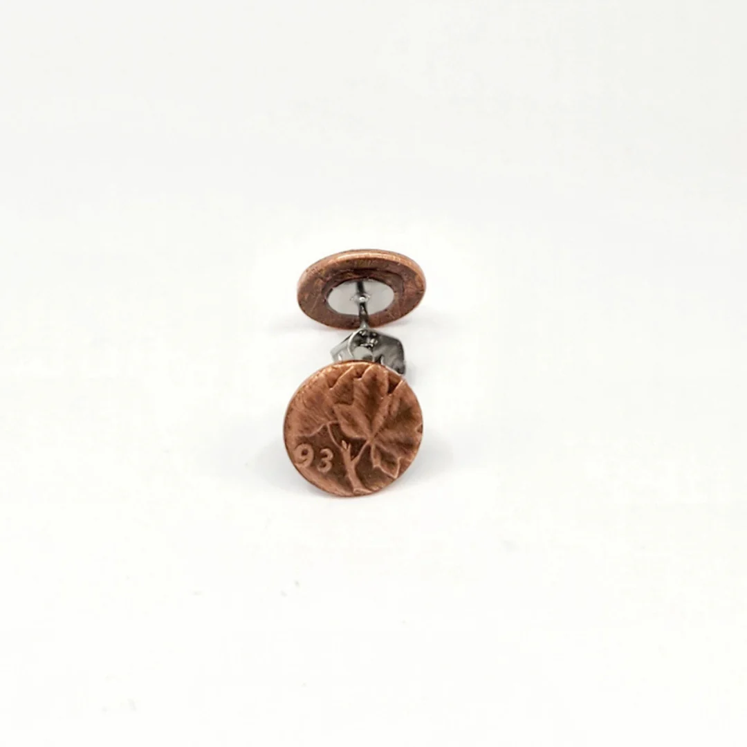 Canadian Penny Coin Studs - Image 3