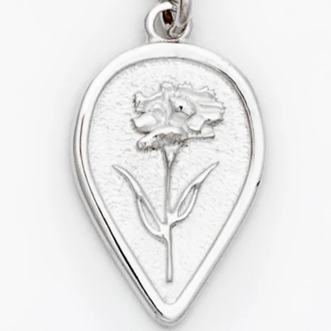 Carnation January Birth Flower Necklace - Image 2