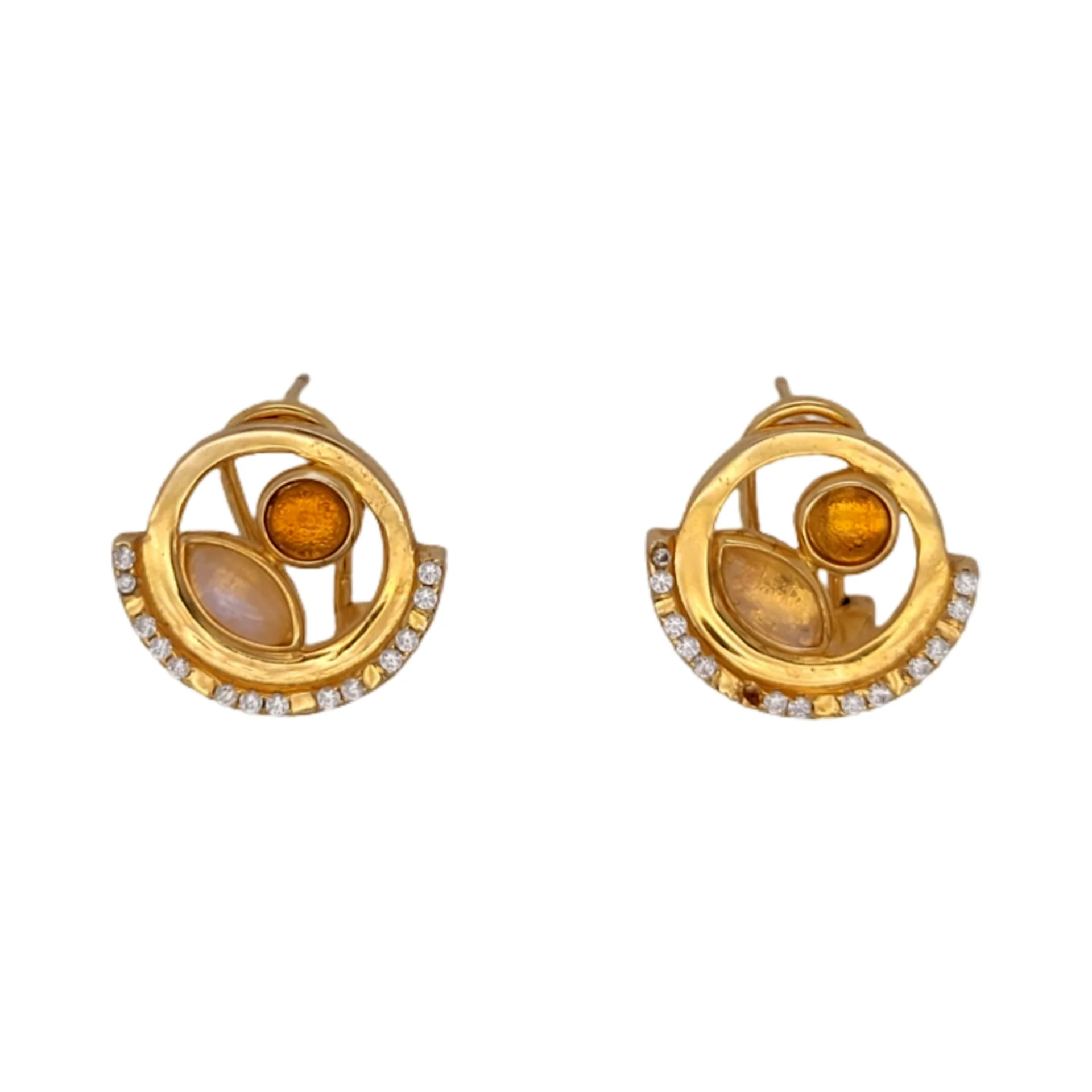 Citrine and Quartz studs - Image 3