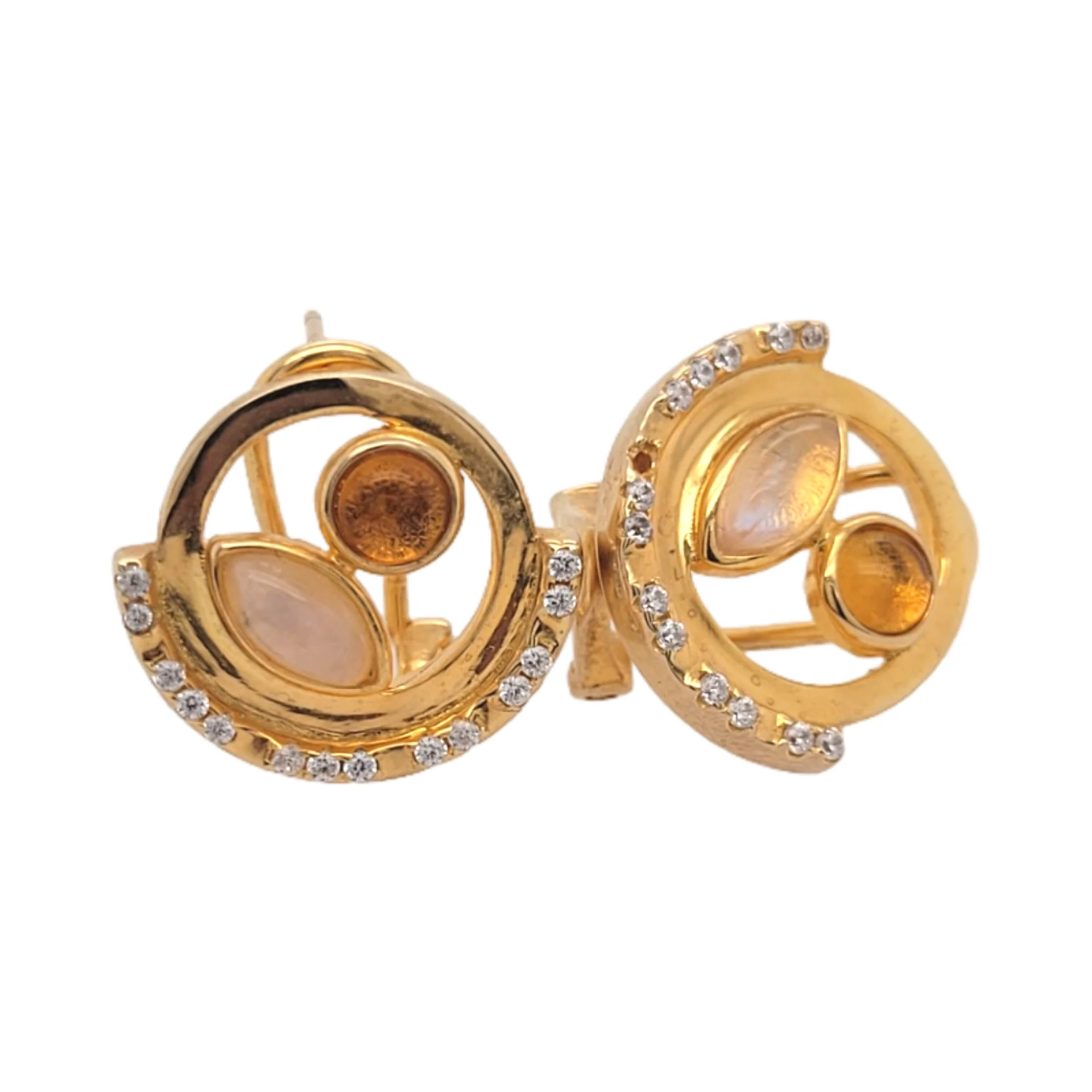Citrine and Quartz studs - Image 4