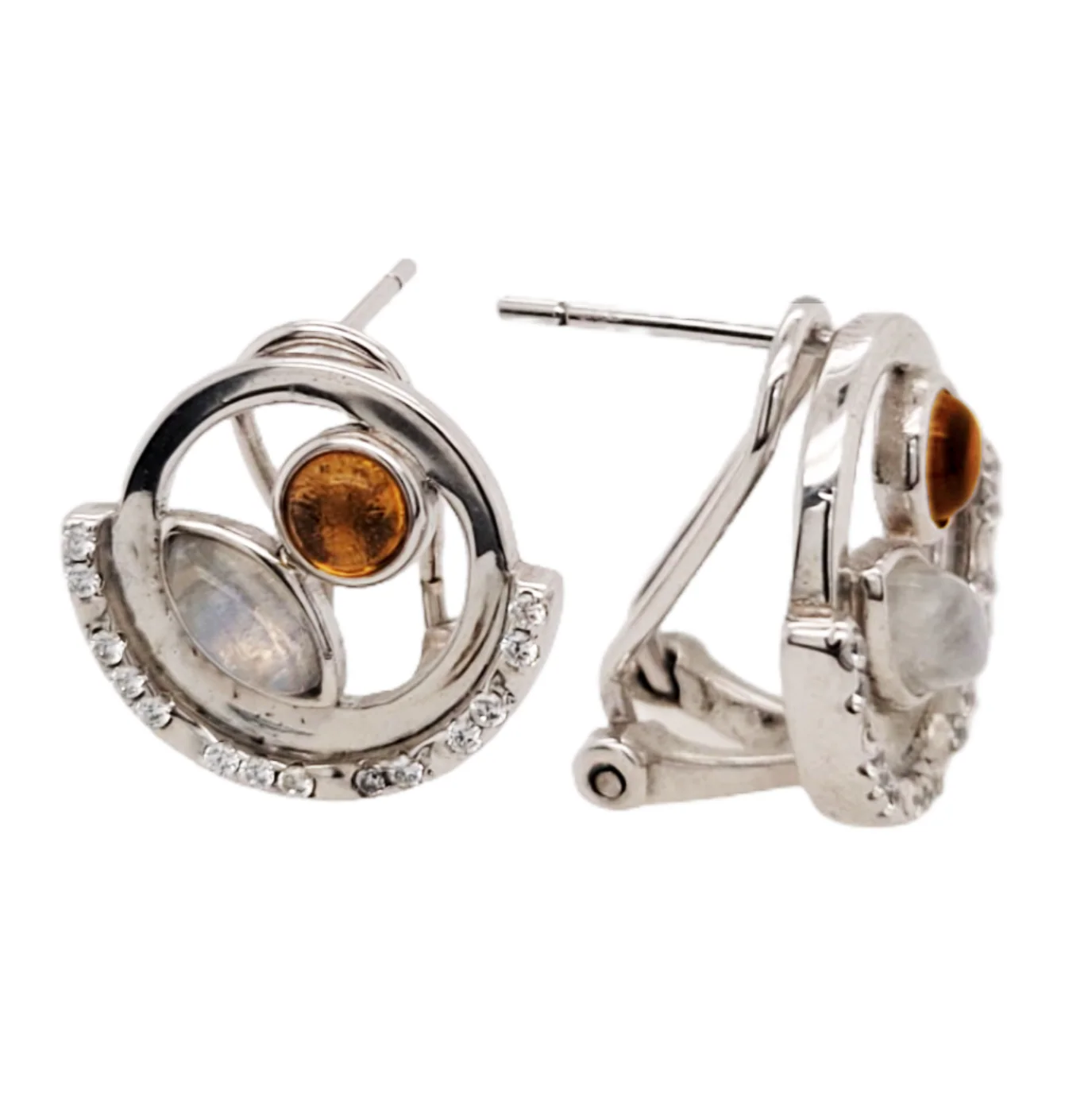 Citrine and Quartz studs - Image 5
