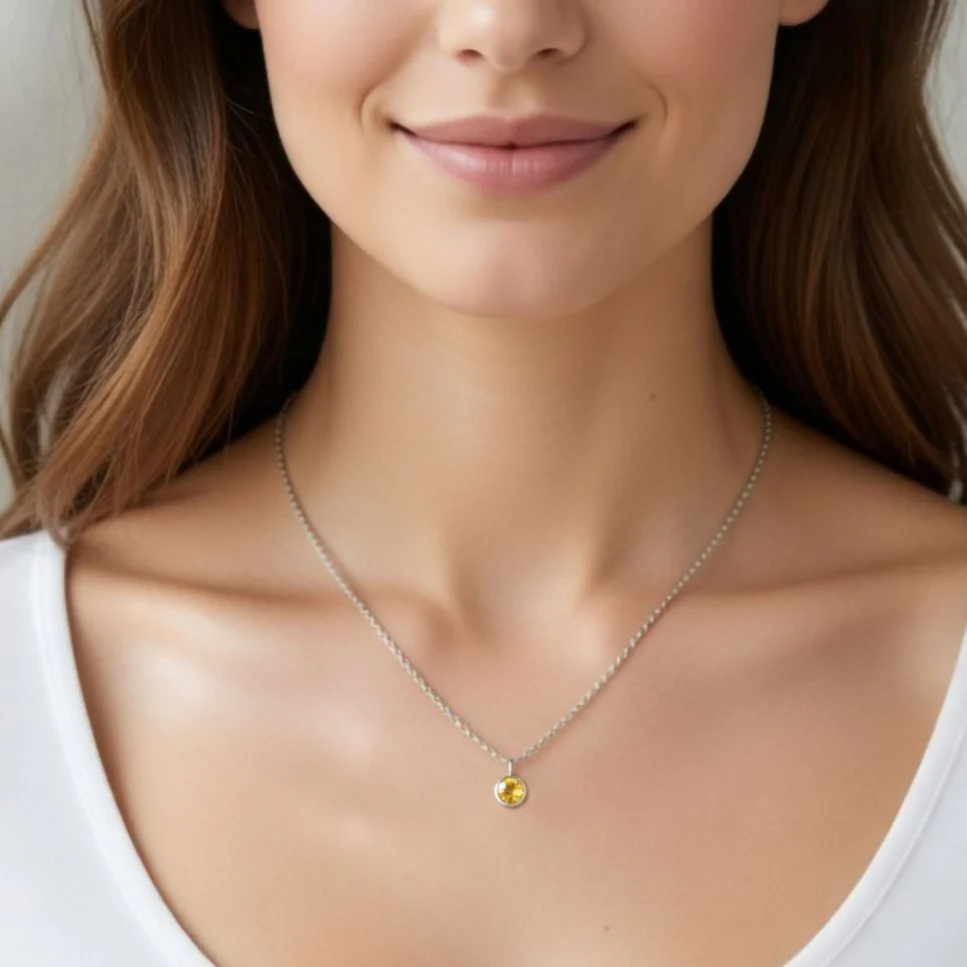 Citrine November Birthstone Necklace - Image 2