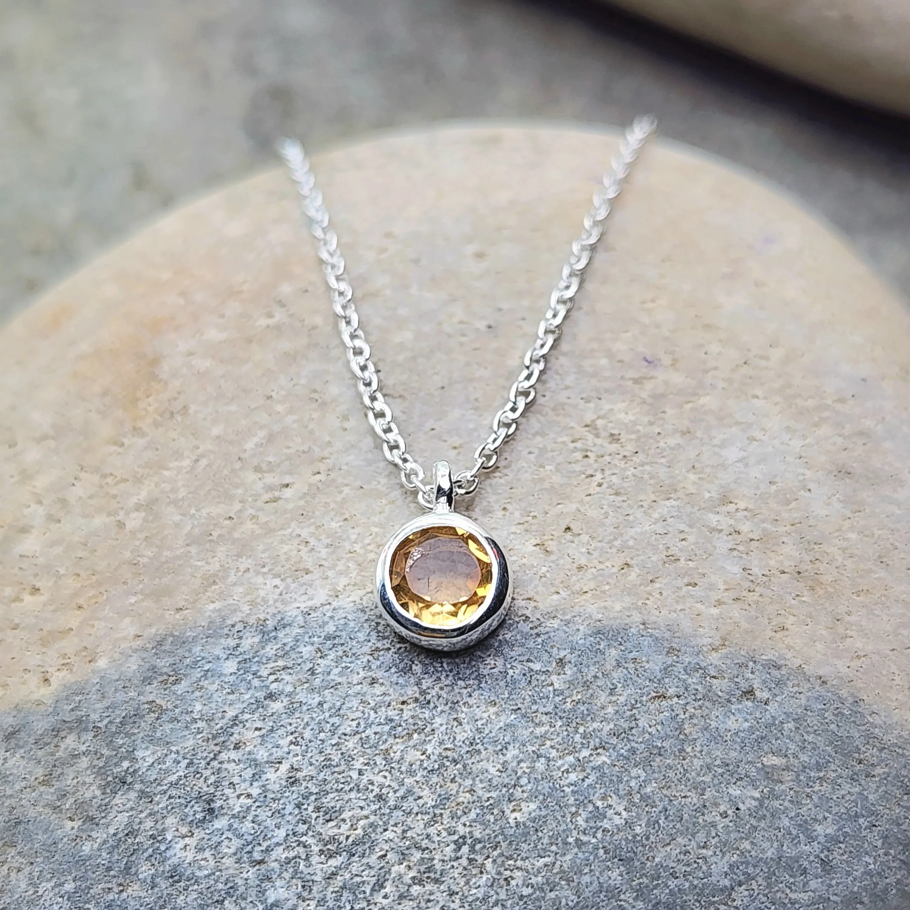 Citrine November Birthstone Necklace - Image 3