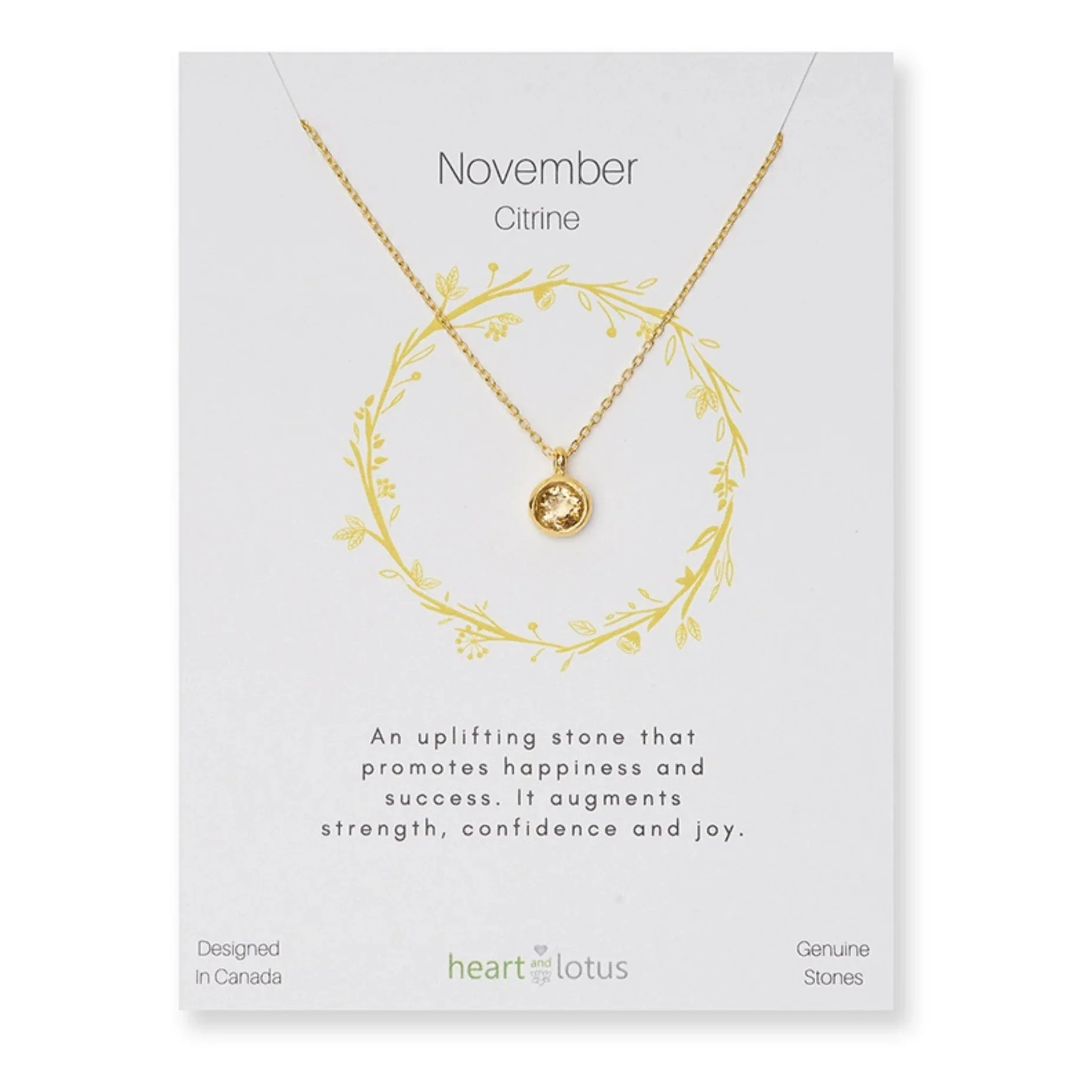 Citrine November Birthstone Necklace - Image 5