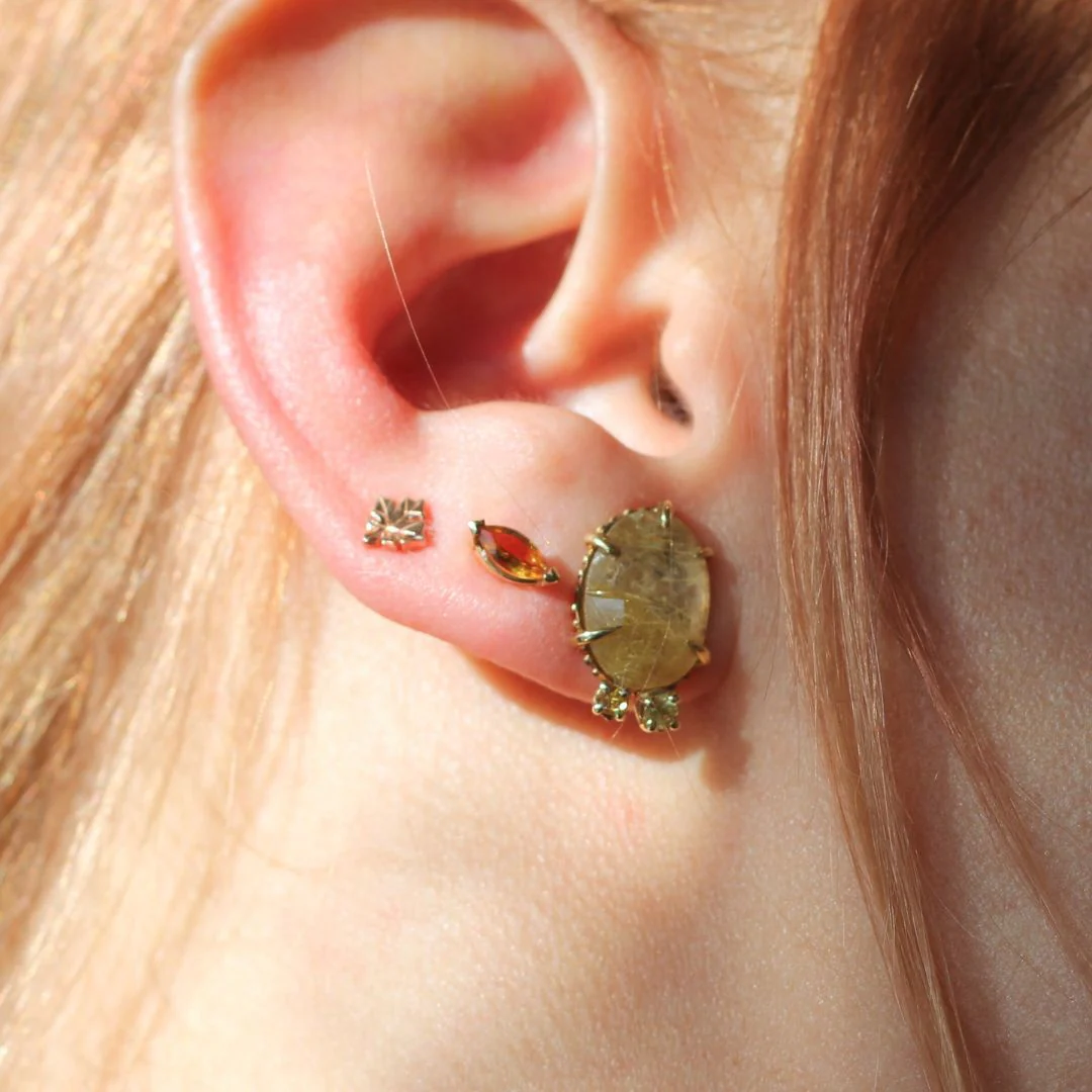 Citrine & Gold Stud - Image 3