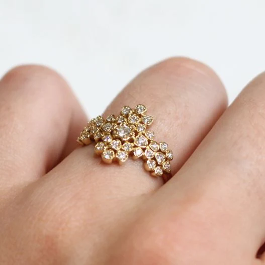 Cluster Diamond Engagement Ring - Image 2