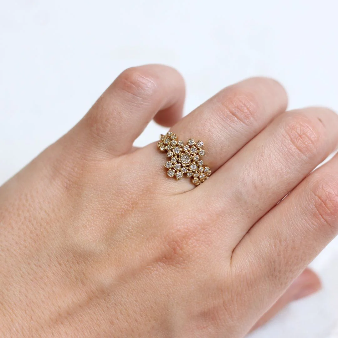 Cluster Diamond Engagement Ring - Image 3